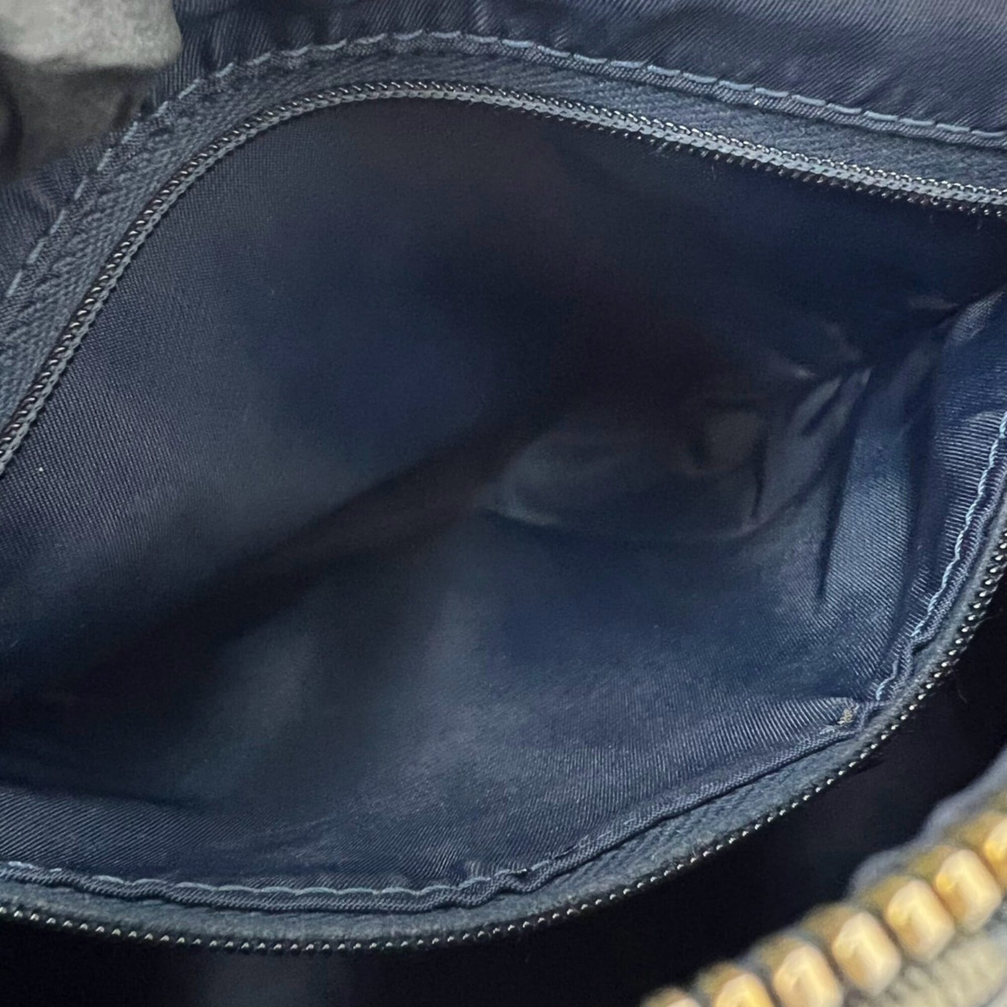 Christian Dior Black Navy Leather Pvc Boston Bag Handbag (Pre-Owned)