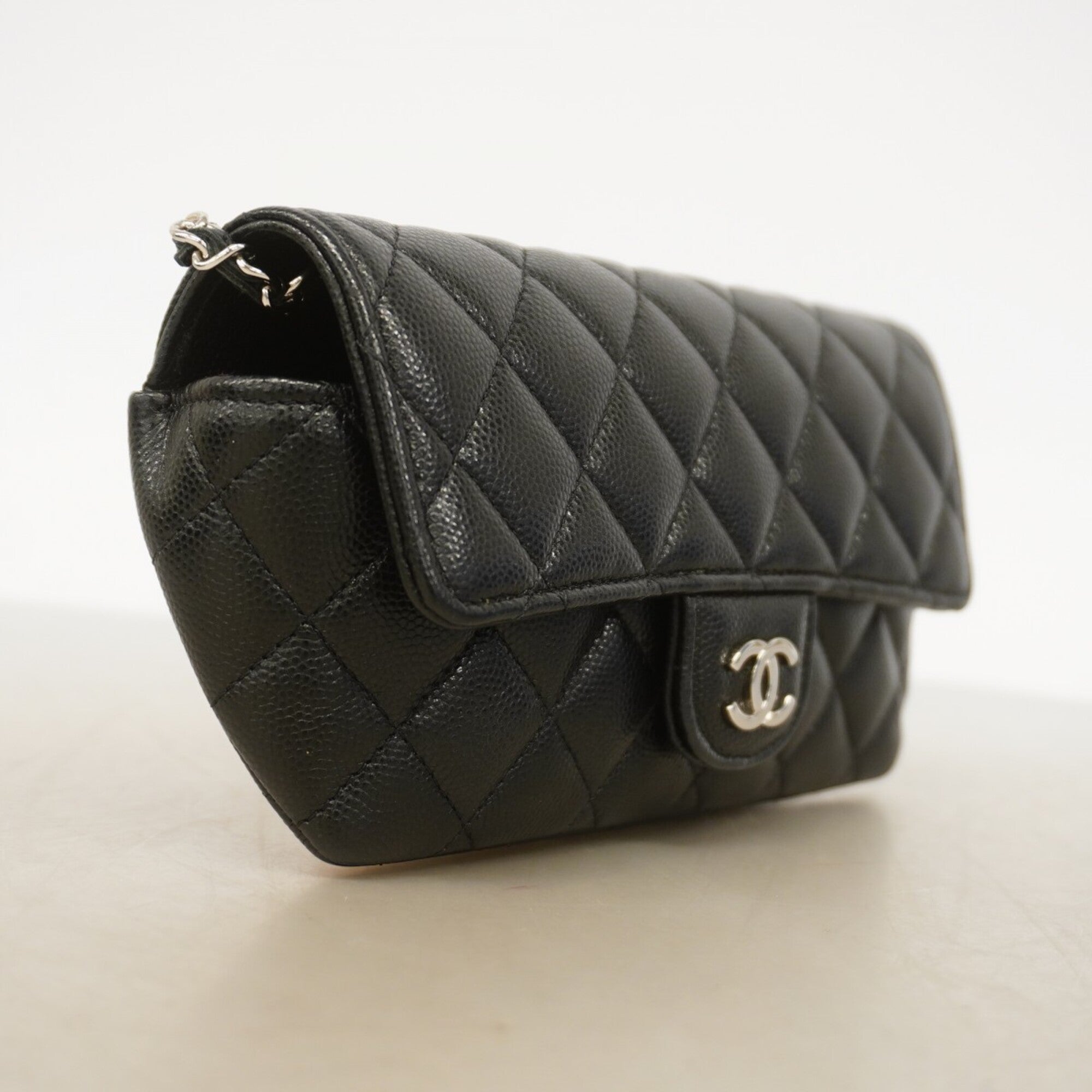 Chanel Black Grained Calfskin (Pre-Owned)