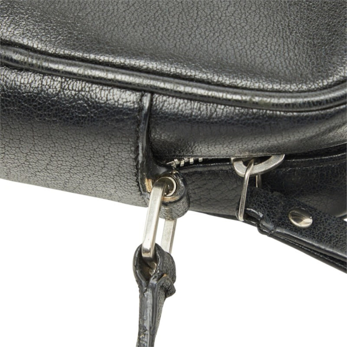Saint Laurent Black Leather Shoulder Bag (Pre-Owned)