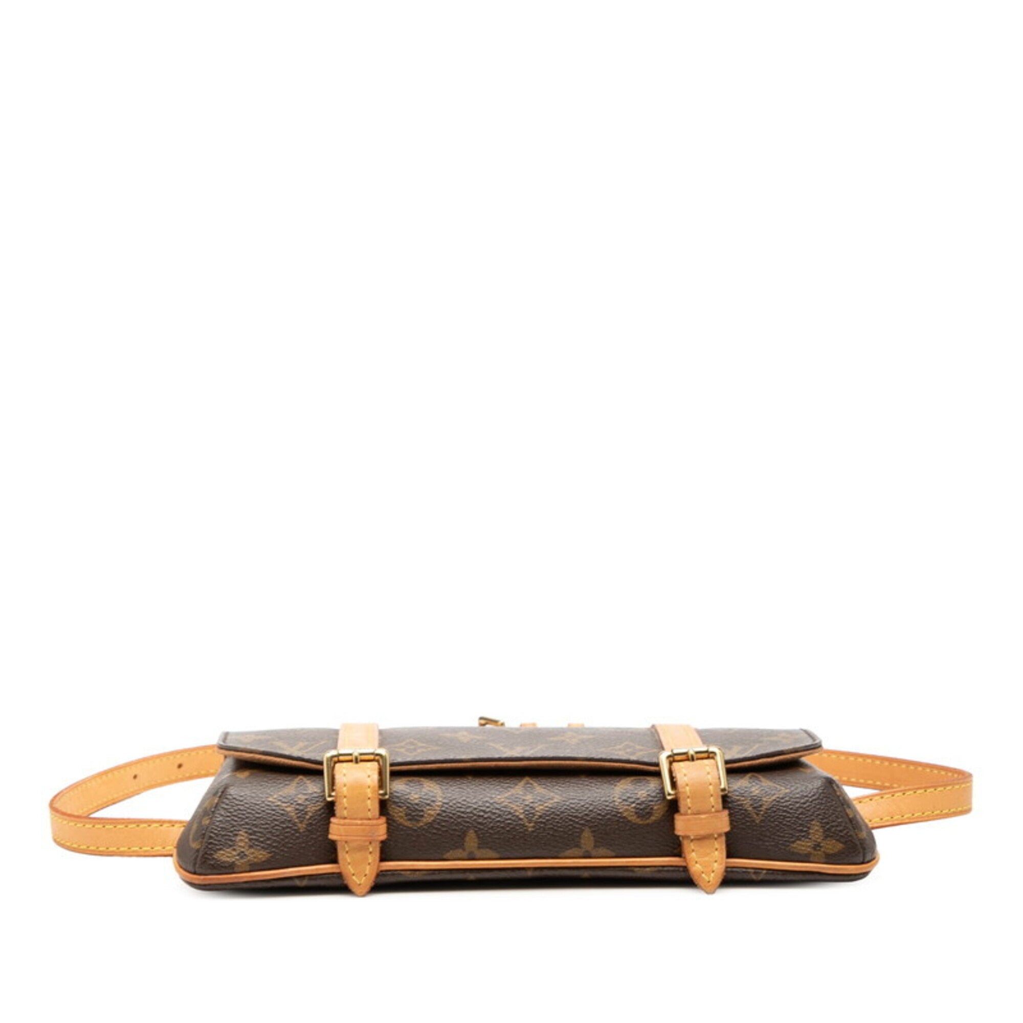 Louis Vuitton Brown Pvc Leather Fanny Pack Sling Bag (Pre-Owned)