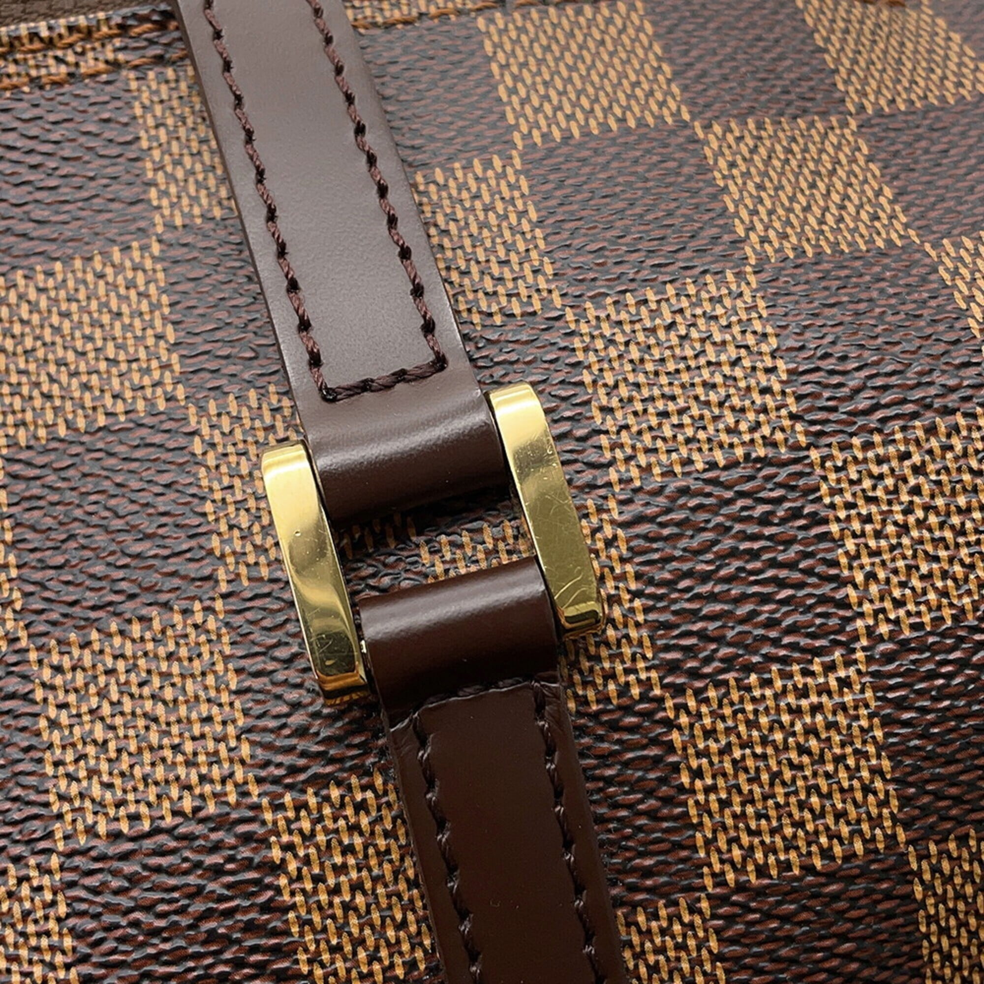 Louis Vuitton Damier Damier Canvas Ebene Red Color Handbag (Pre-Owned)