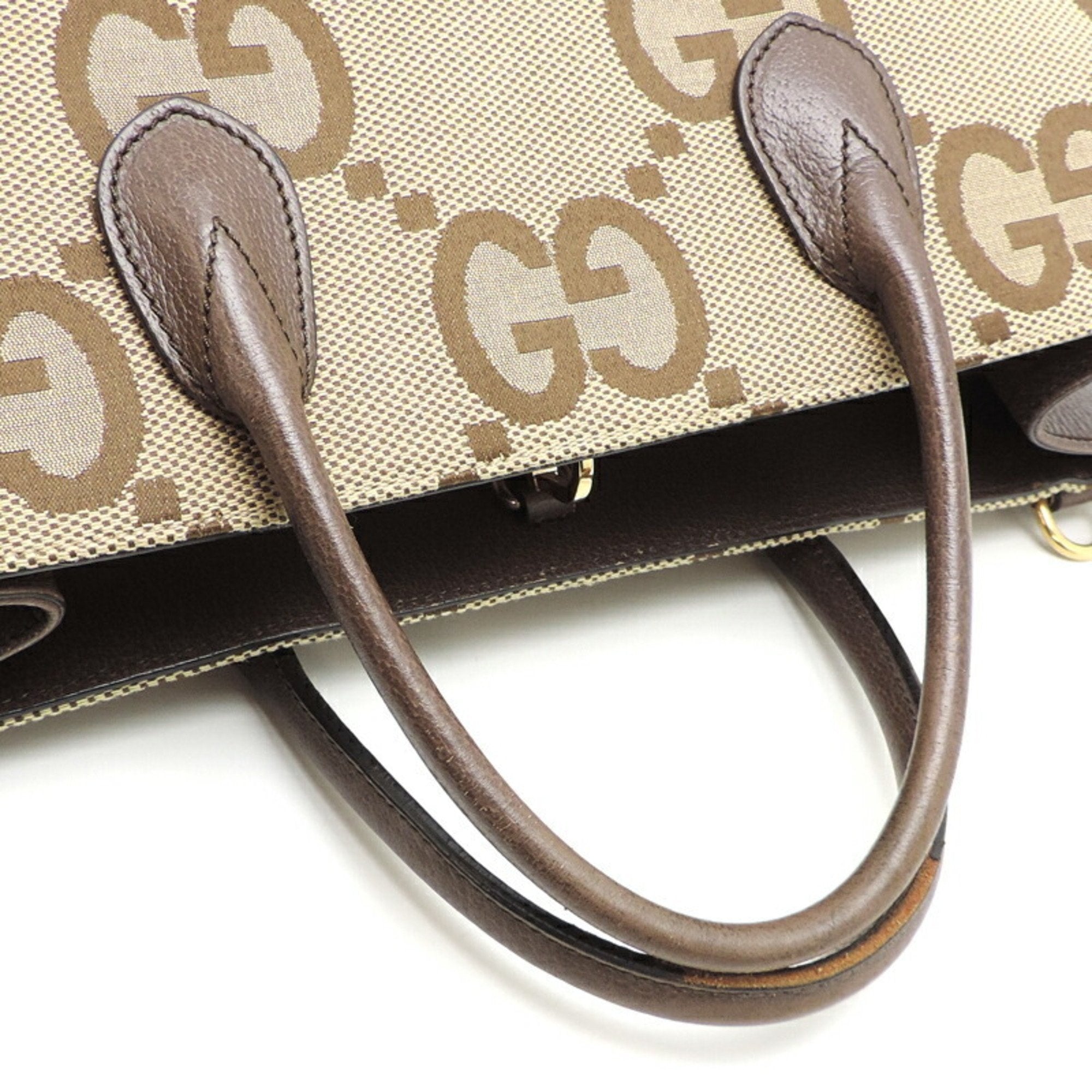 Gucci Beige Leather Tote Bag (Pre-Owned)