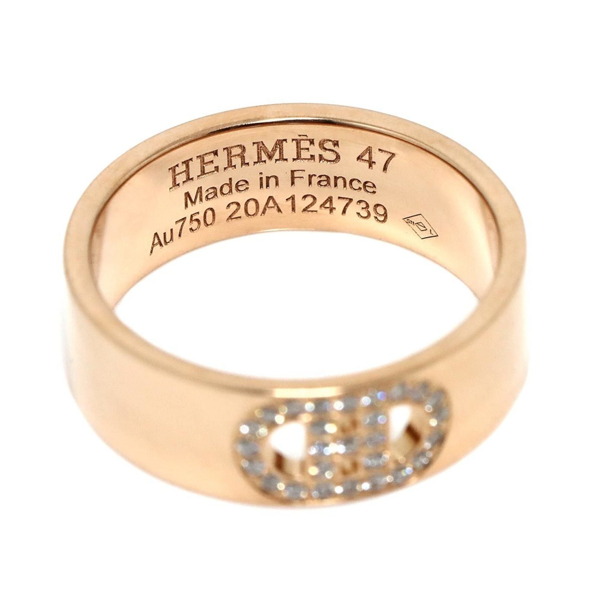 Hermes Pink Gold (18K) Band Ring (Pre-Owned)