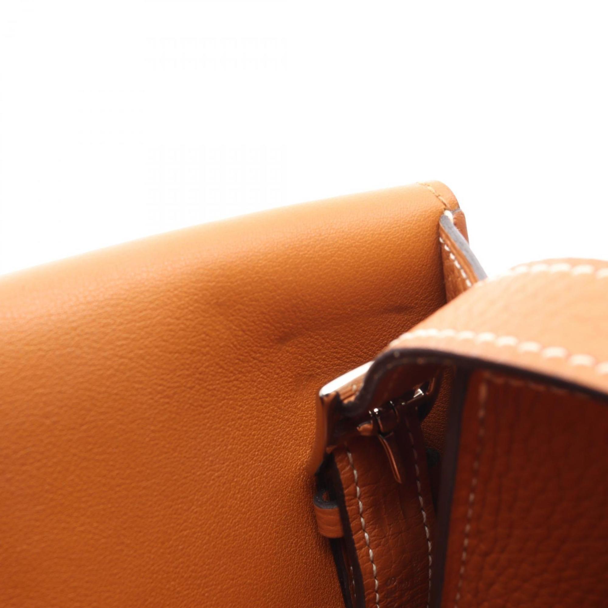 Hermes Alezan Brown Taurillon Clemence Leather Handbag (Pre-Owned)