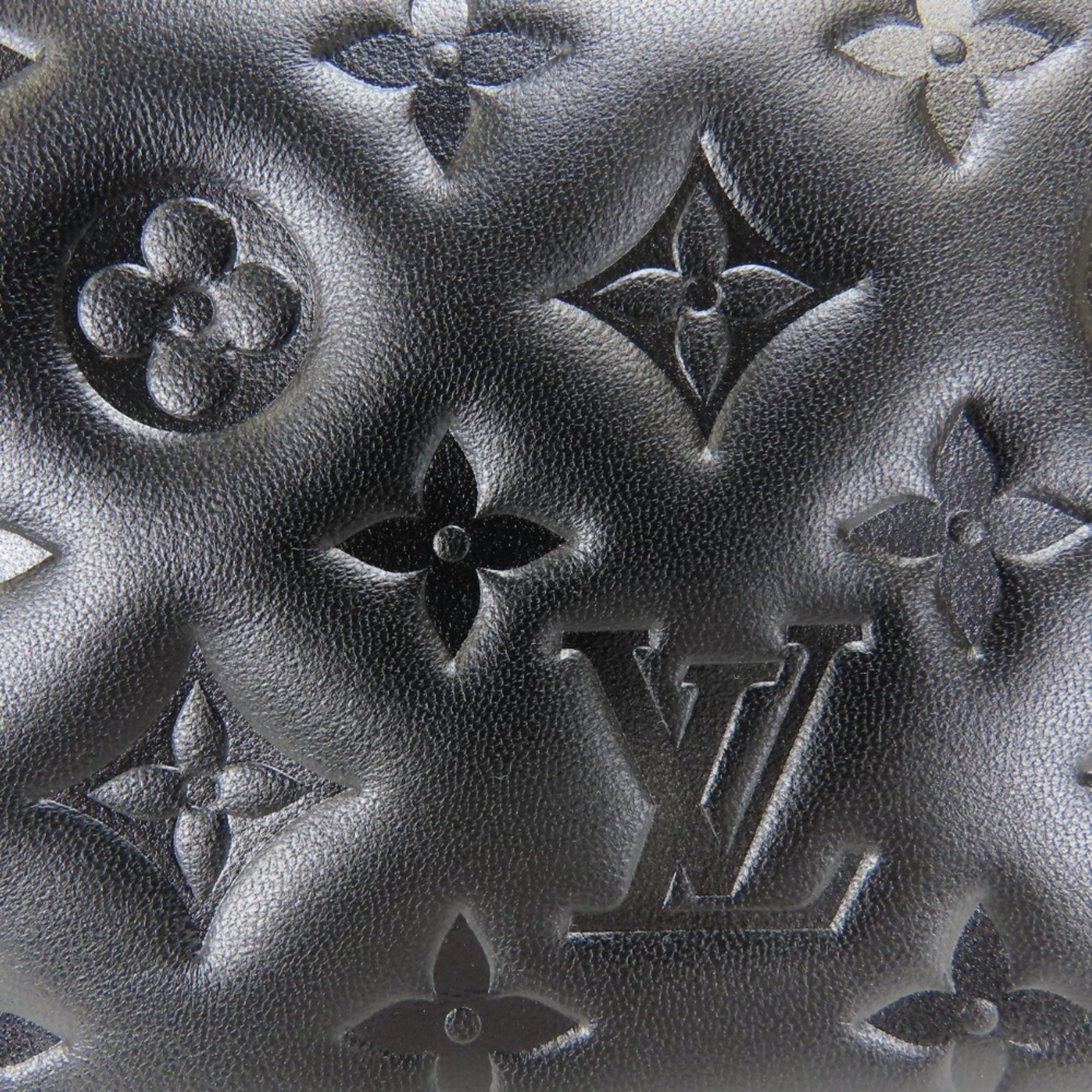 Louis Vuitton Black Noir Leather Coin Purse/Coin Case (Pre-Owned)