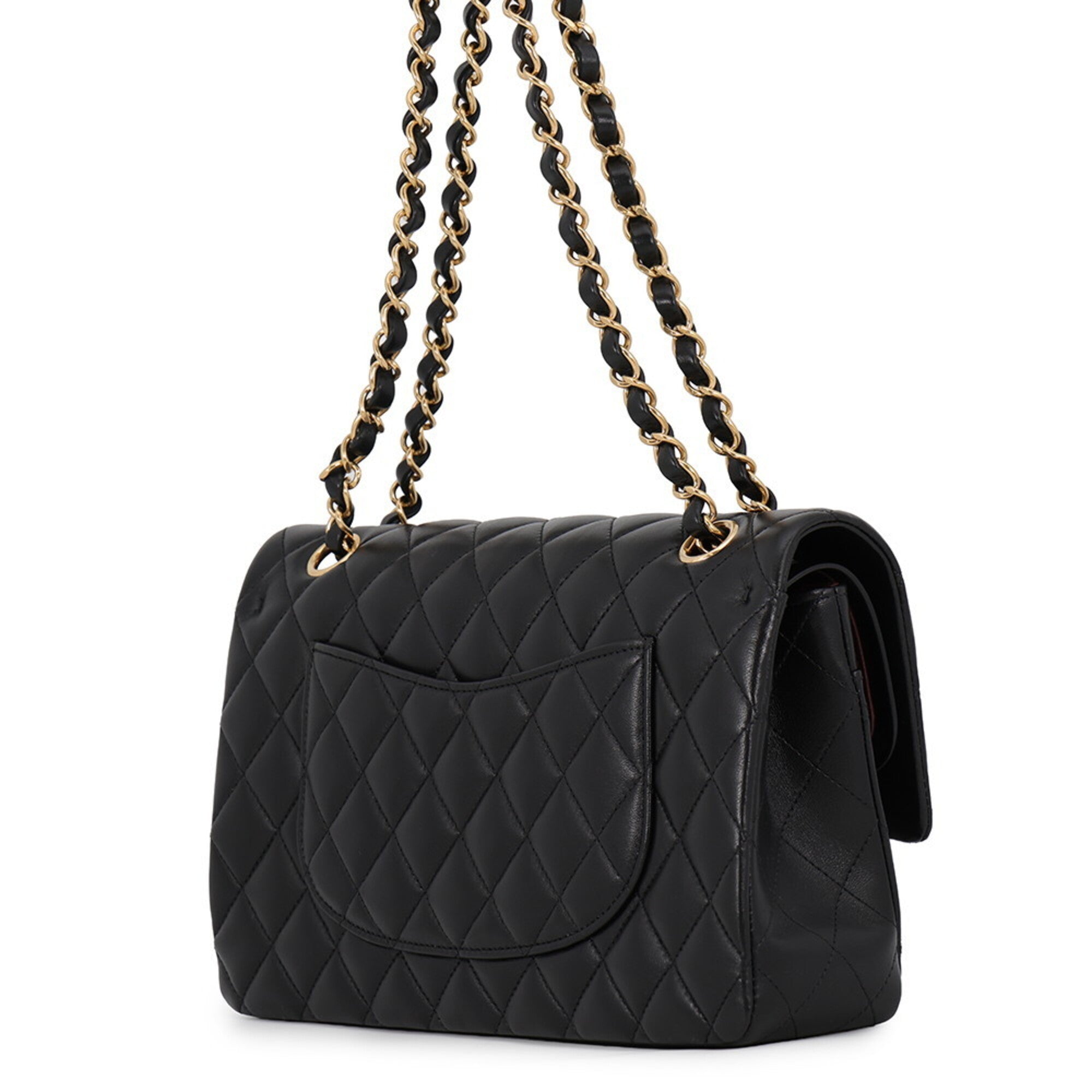 Chanel Matelasse Black Leather Handbag Shoulder Bag (Pre-Owned)