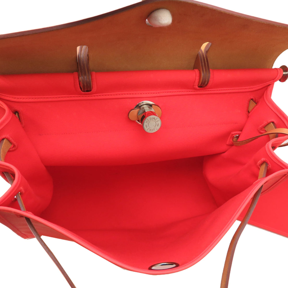 Hermes Orange Leather Handbag (Pre-Owned)