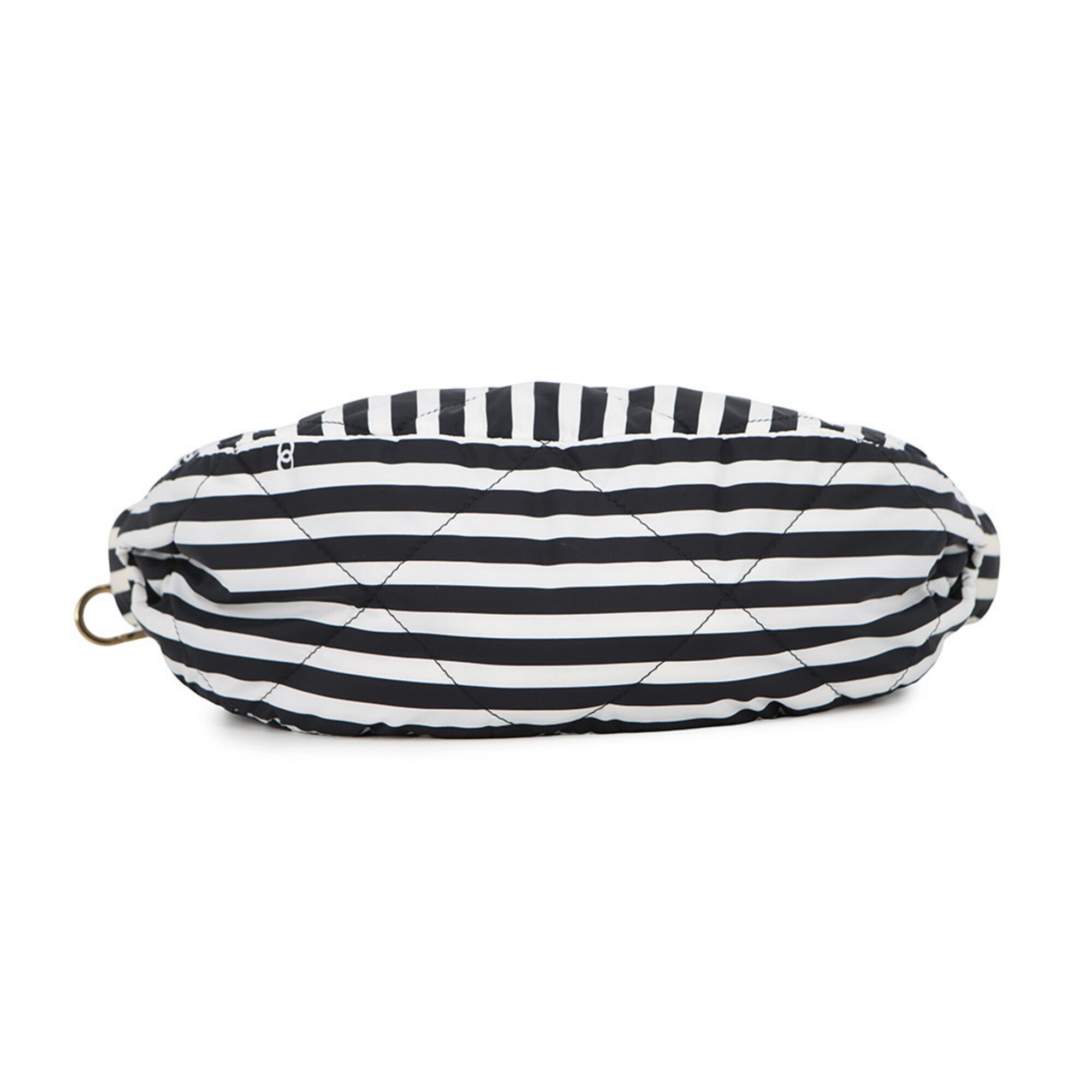 Chanel Black White Nylon Handbag Shoulder Bag (Pre-Owned)