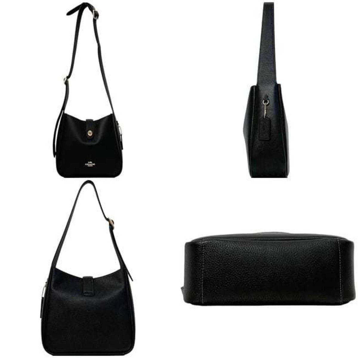 Coach Black Leather Shoulder Bag (Pre-Owned)