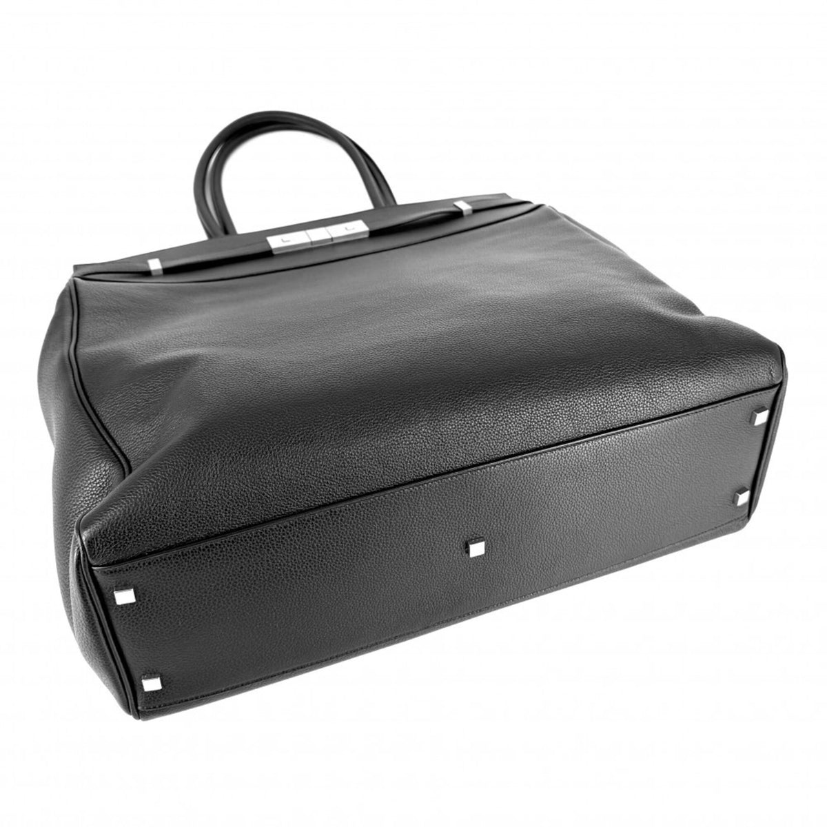 Saint Laurent Black Leather Handbag Tote Bag (Pre-Owned)