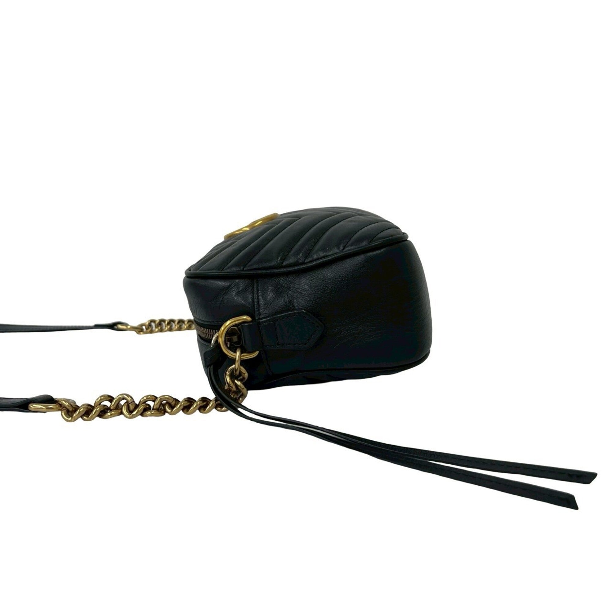 Gucci Black Leather Pochette Shoulder Bag (Pre-Owned)