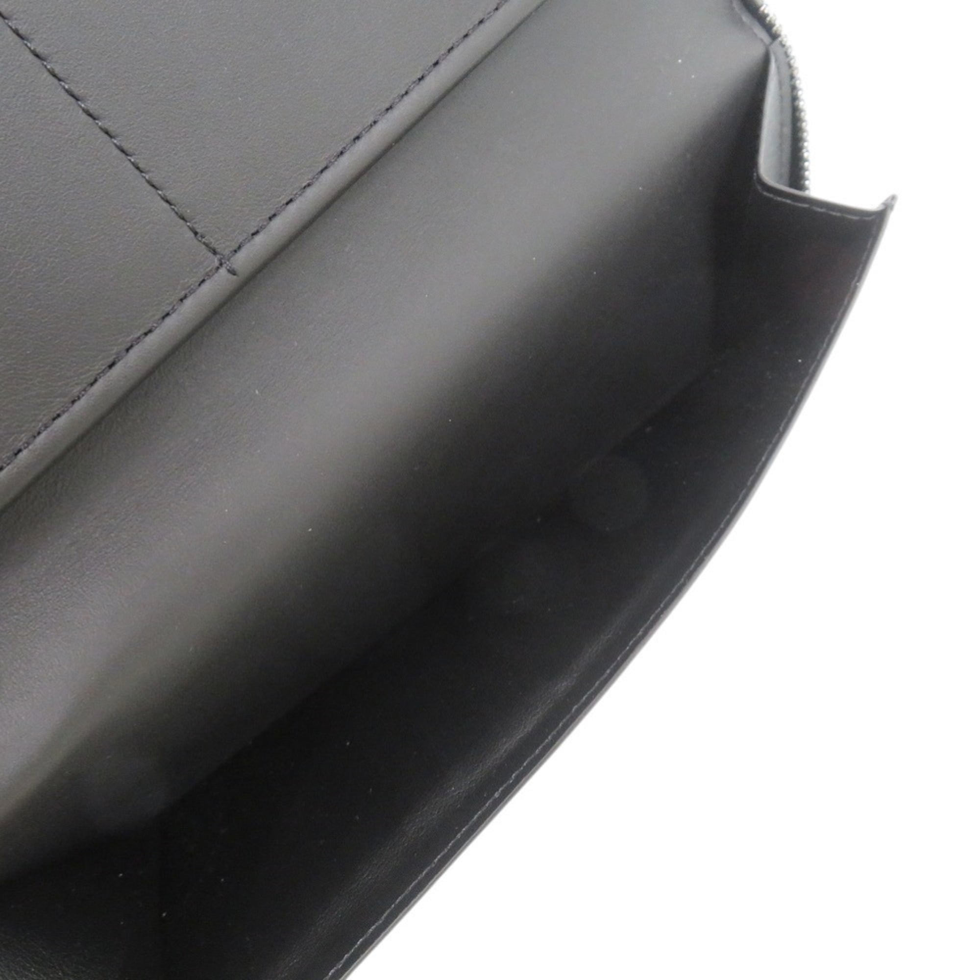 Louis Vuitton Black Leather Long Wallet (Bi-Fold) (Pre-Owned)
