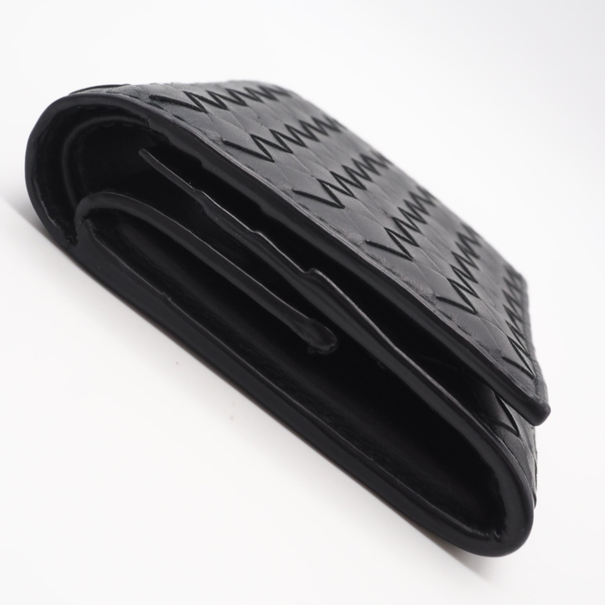 Bottega Veneta Intrecciato Black Leather Wallet (Bi-Fold) (Pre-Owned)