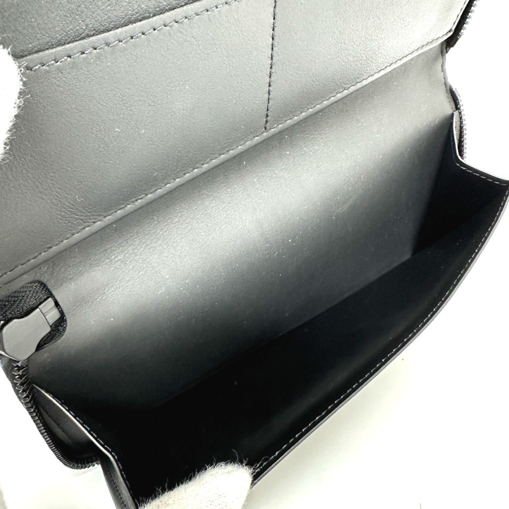 Louis Vuitton Black Monogram Leather Long Wallet (Bi-Fold) (Pre-Owned)