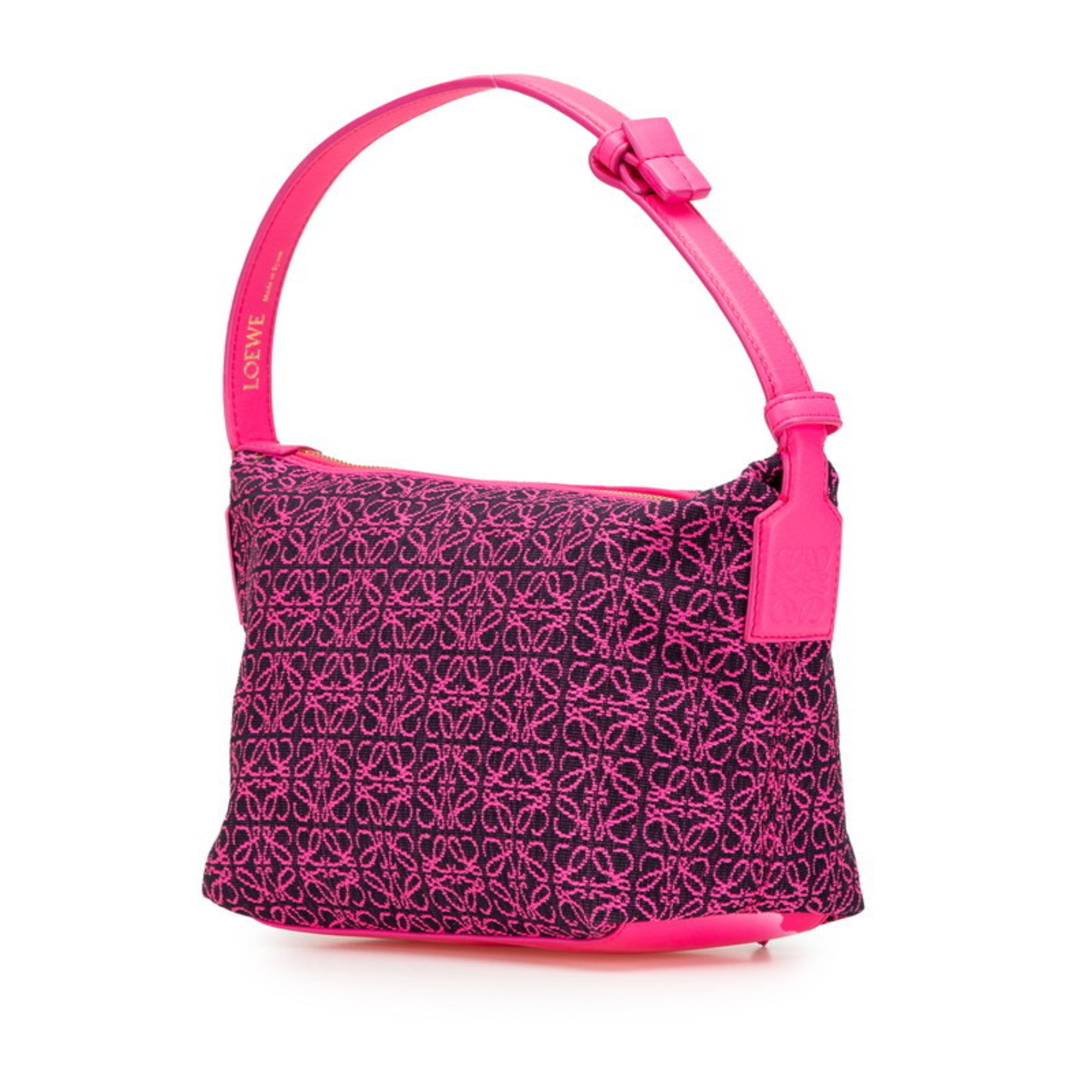 Loewe Pink Leather Jacquard Handbag (Pre-Owned)