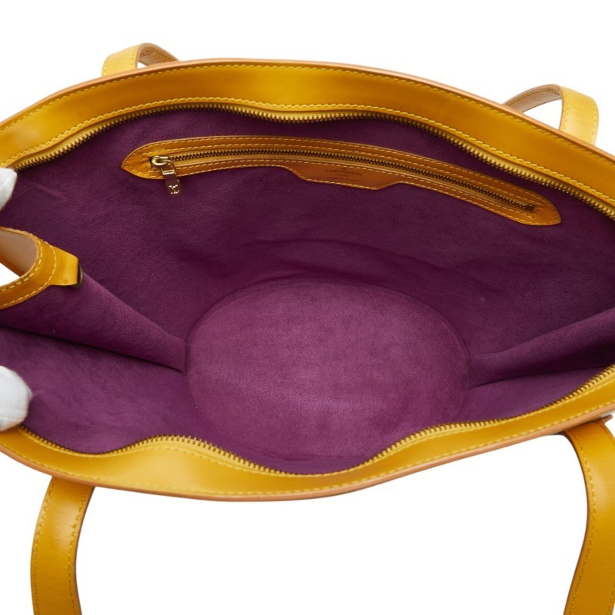 Louis Vuitton Yellow Leather Shoulder Bag Tote Bag (Pre-Owned)