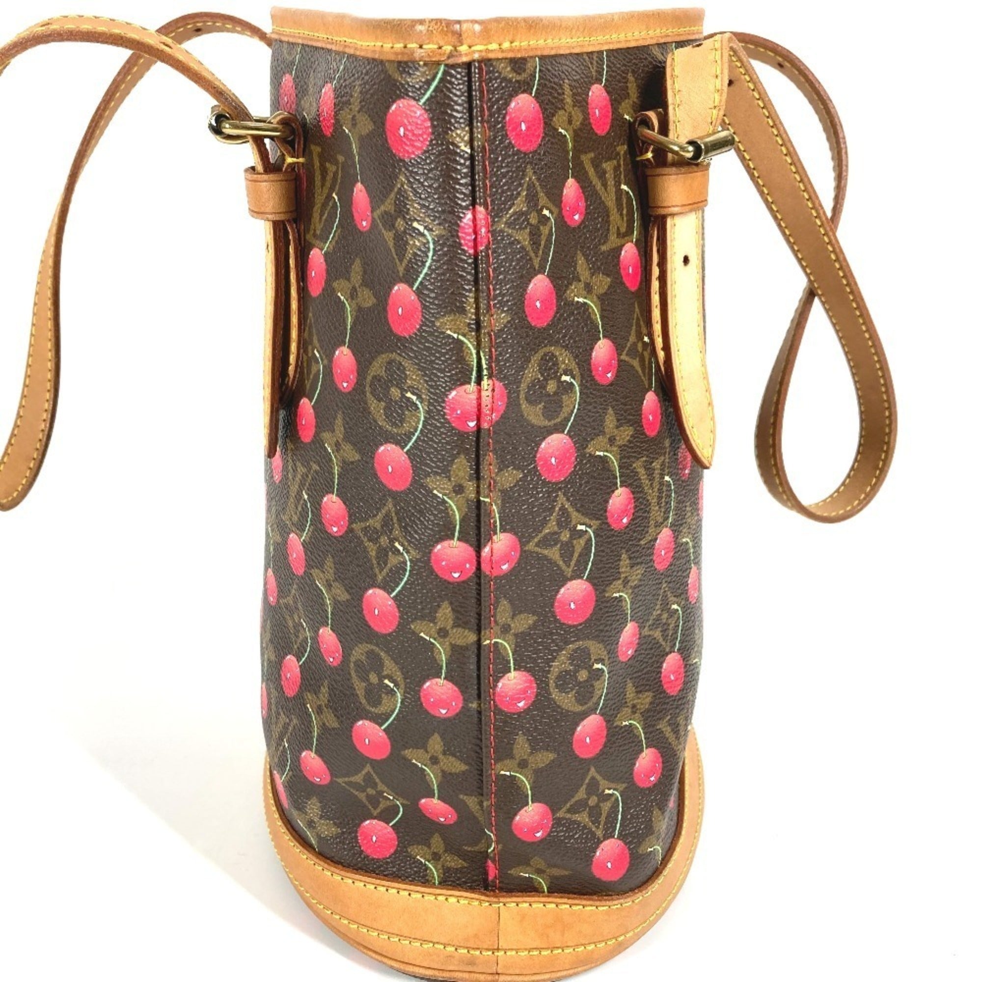 Louis Vuitton Brown Monogram Monogram Cherry Red Color Monogram Shoulder Bag Tote Bag (Pre-Owned)