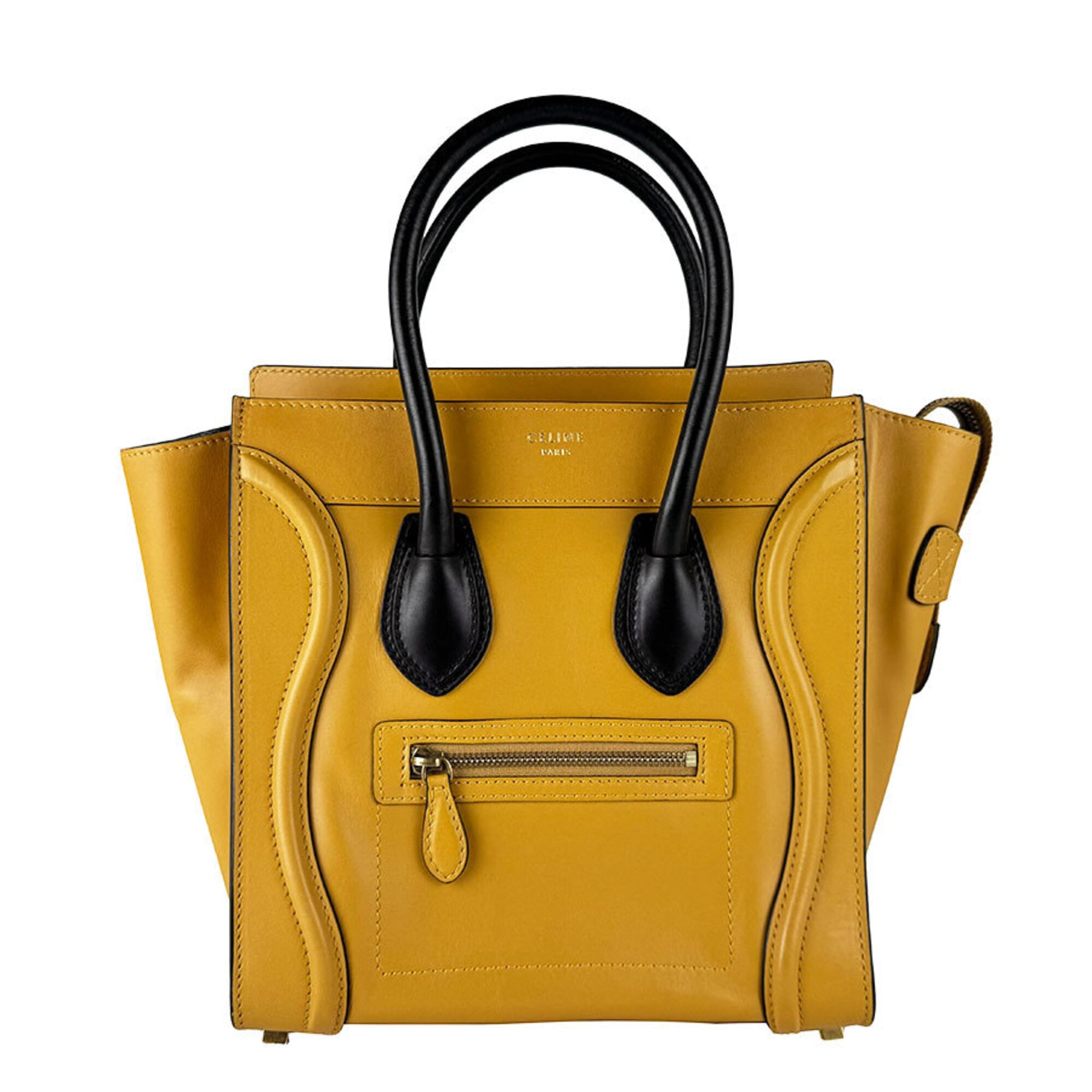 Celine Black Yellow Leather Handbag (Pre-Owned)