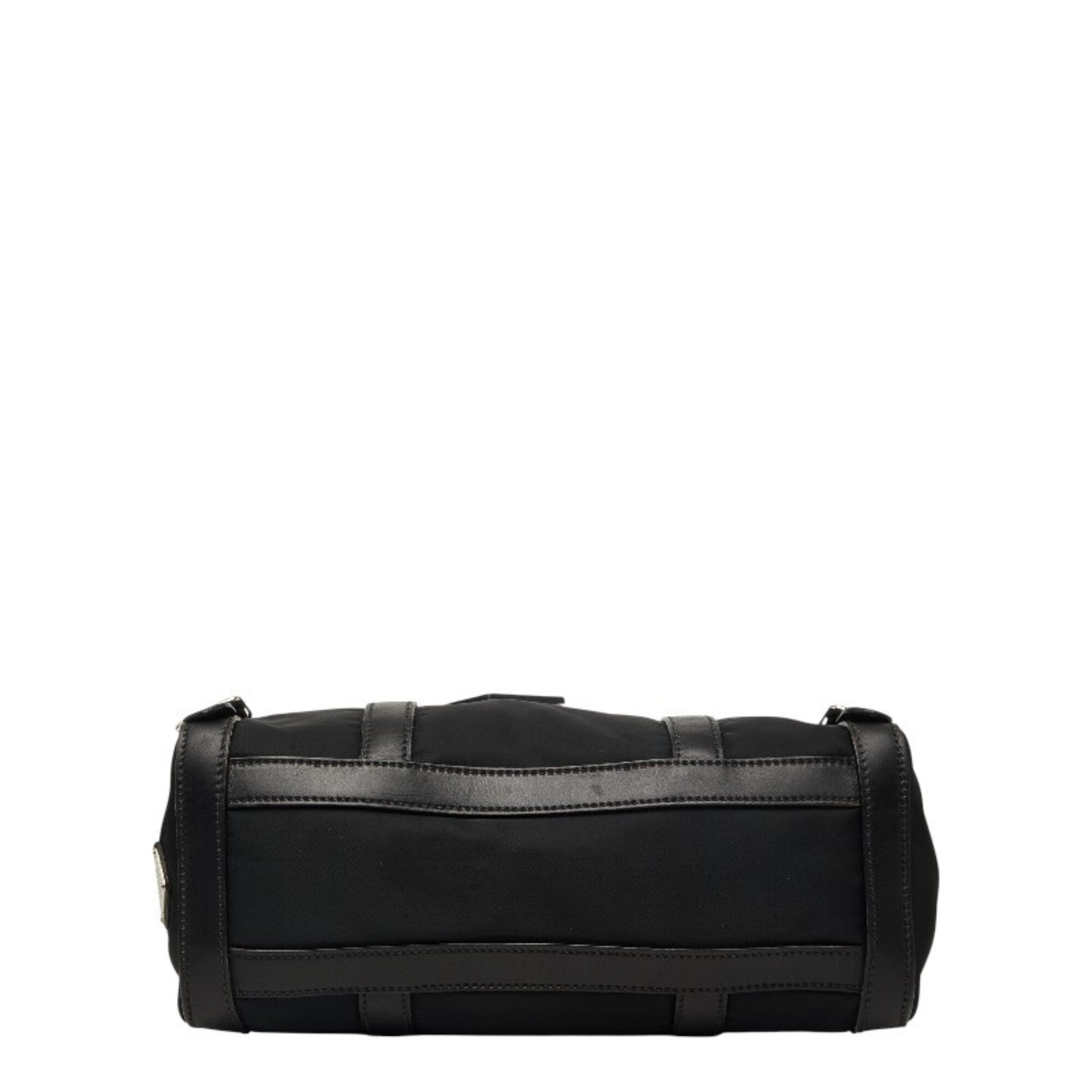 Prada Black Nylon Leather Shoulder Bag (Pre-Owned)