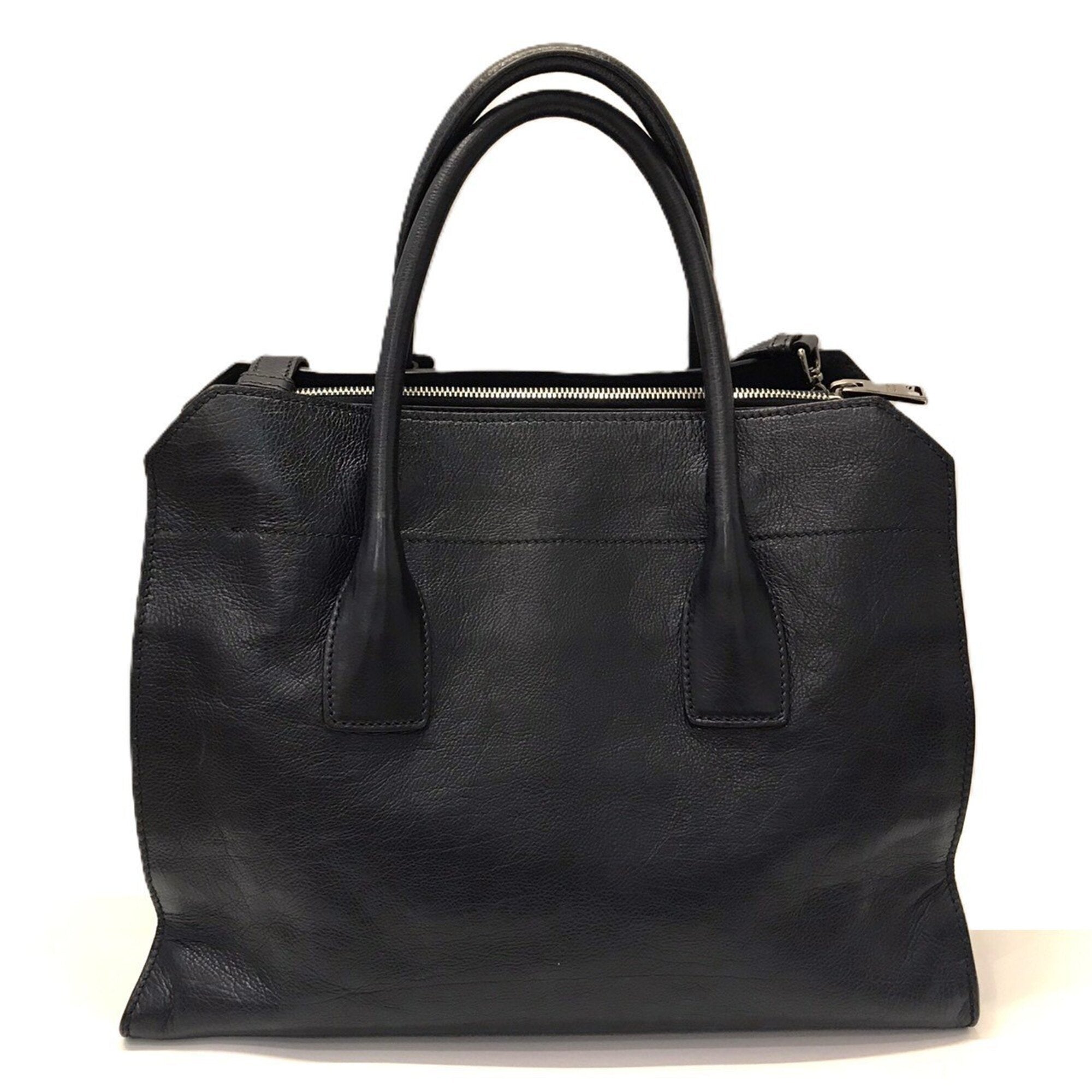 Prada Navy Leather Handbag (Pre-Owned)