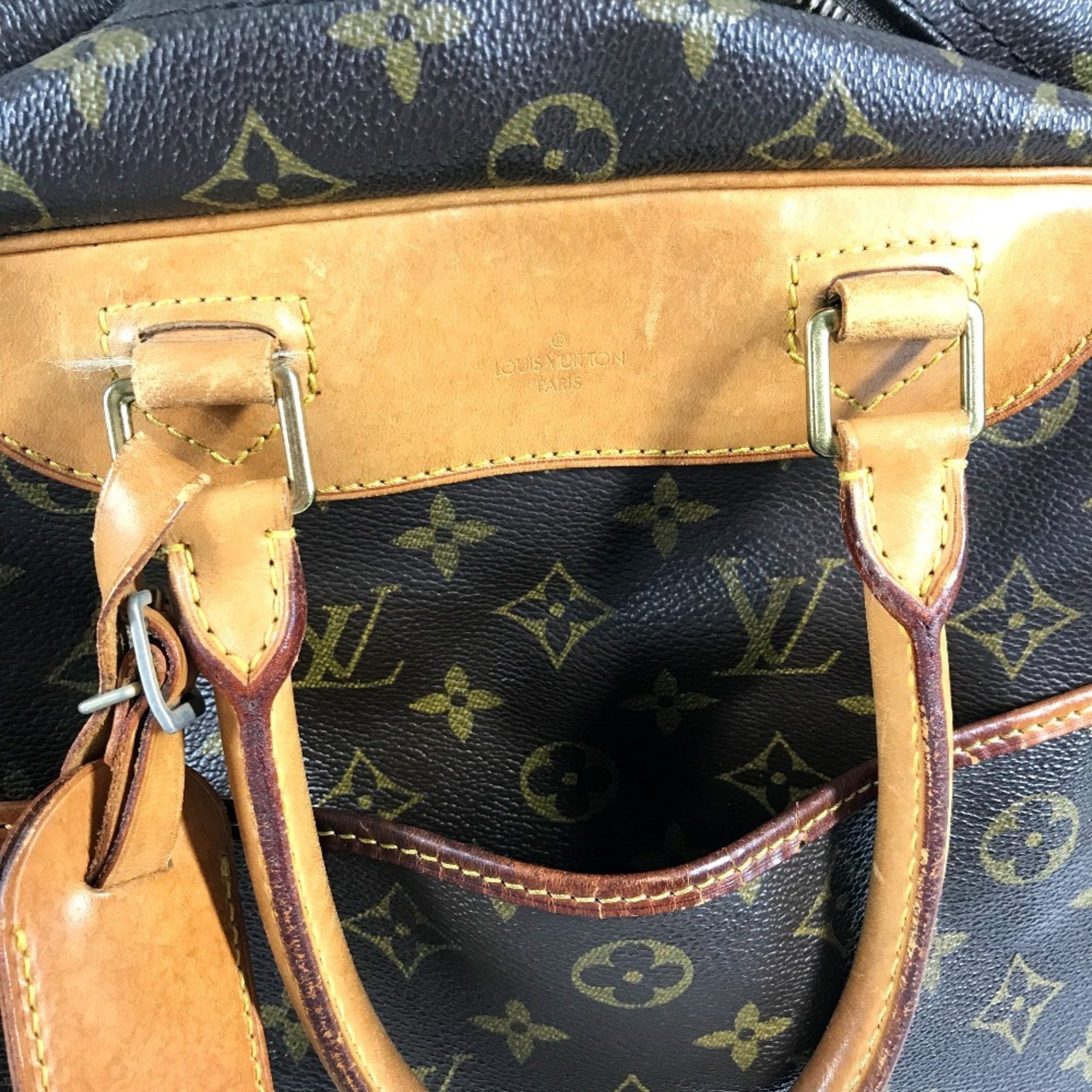 Louis Vuitton Brown Monogram Canvas Boston Bag Handbag Tote Bag (Pre-Owned)