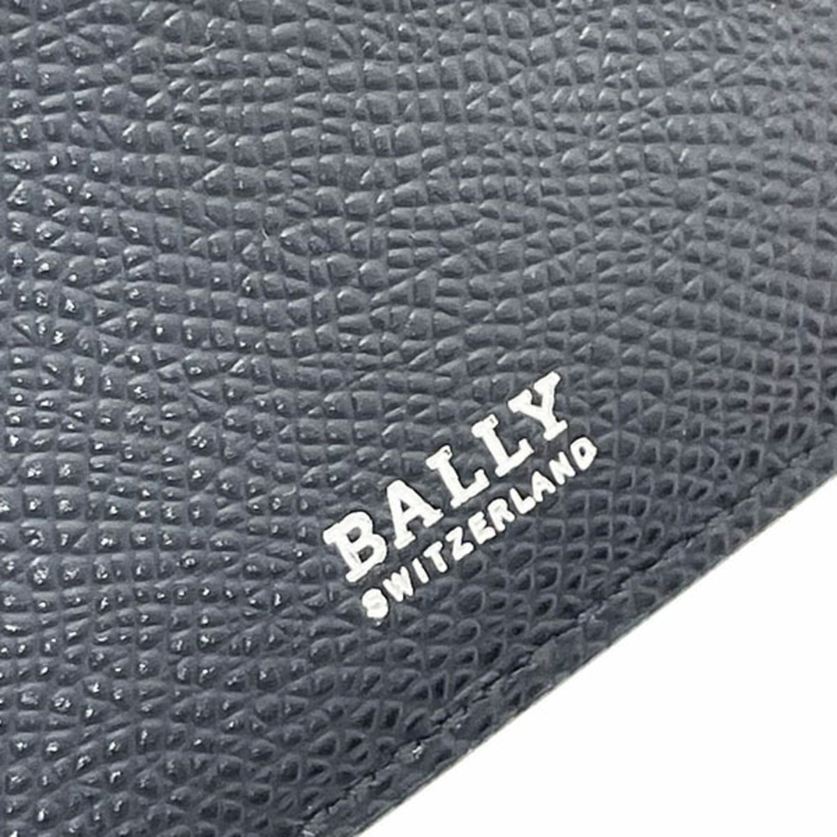 Bally Black Red Color White Leather Bill Wallet (Bi-Fold) (Pre-Owned)