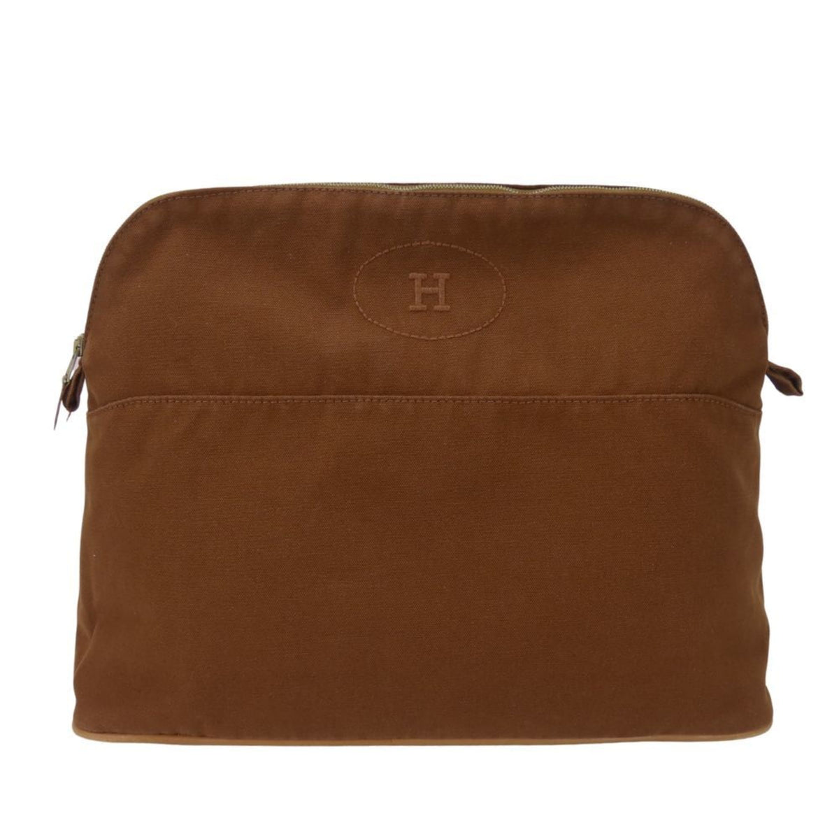 Hermes Kara Brown Cotton Pouch (Pre-Owned)