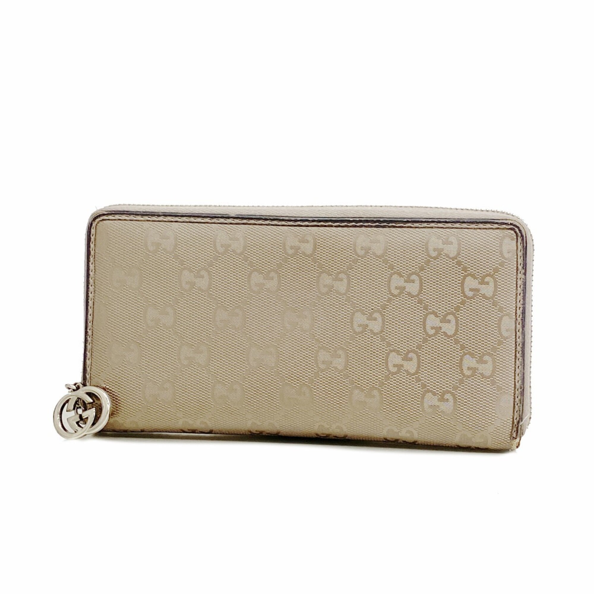 Gucci Grayish Pvc Long Wallet (Bi-Fold) (Pre-Owned)