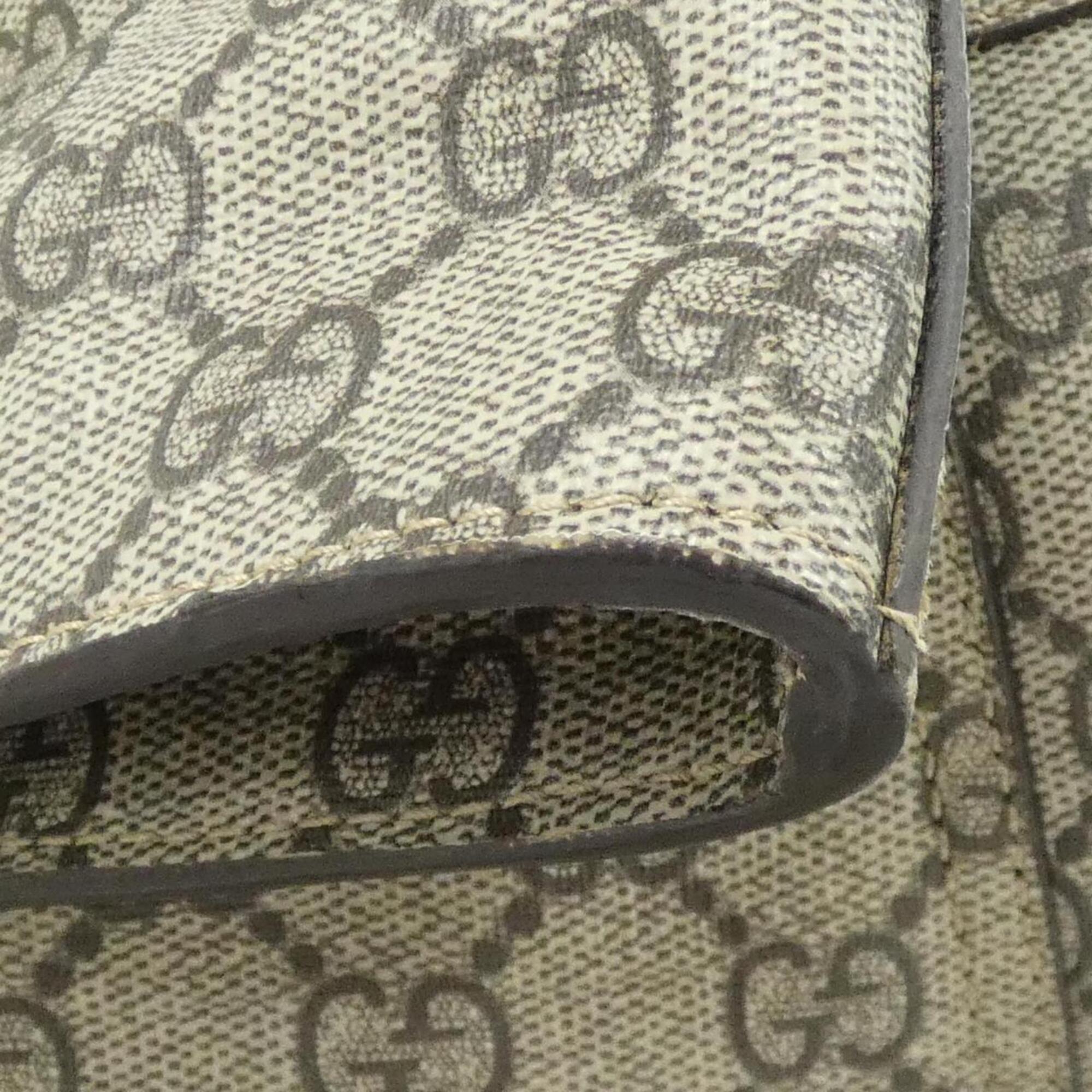 Gucci Beige Brown Gg Supreme Backpack (Pre-Owned)
