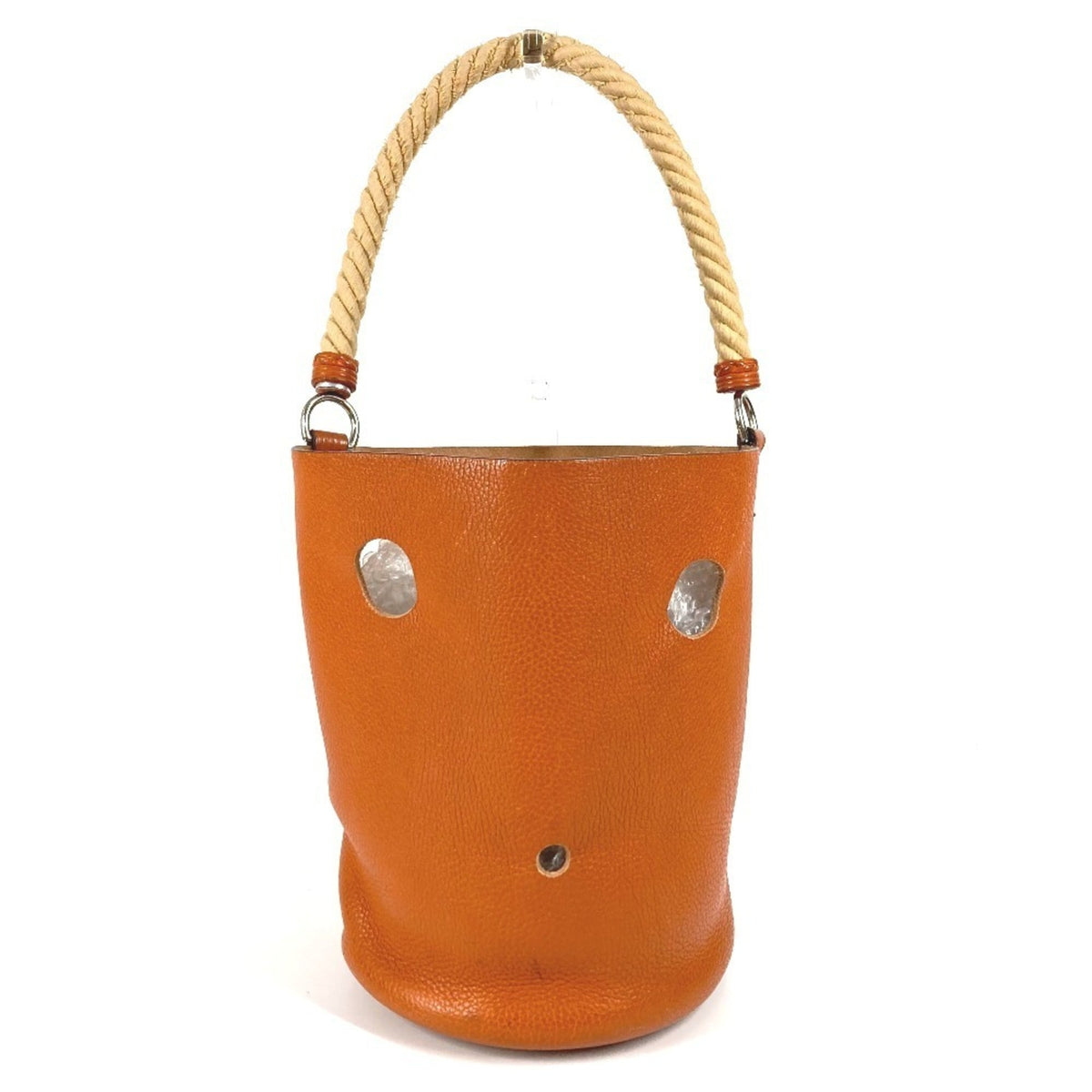 Hermes Orange Taurillon Clemence Leather Handbag Shoulder Bag (Pre-Owned)