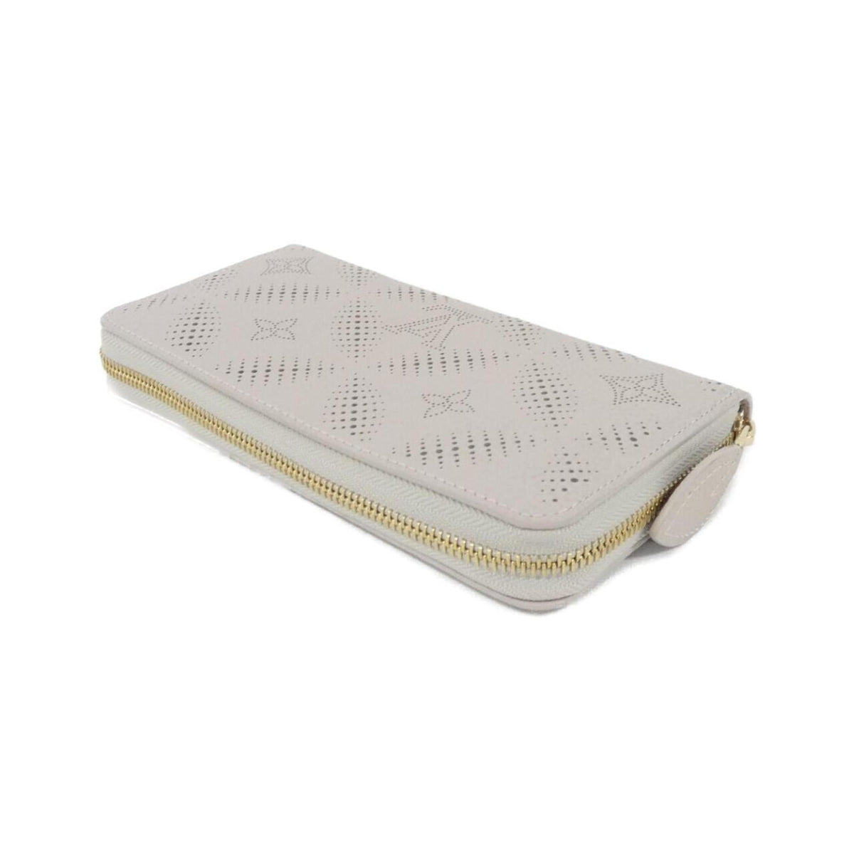 Louis Vuitton Gray Leather Long Wallet (Bi-Fold) (Pre-Owned)