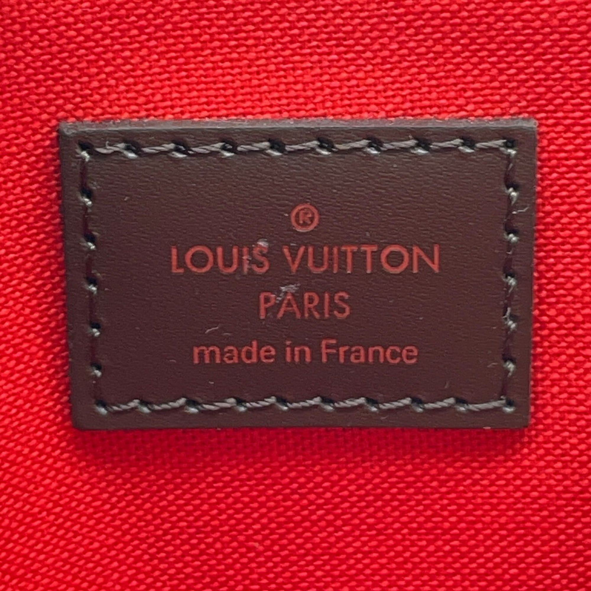 Louis Vuitton Damier Canvas Ebene Monogram Red Color Monogram Handbag (Pre-Owned)
