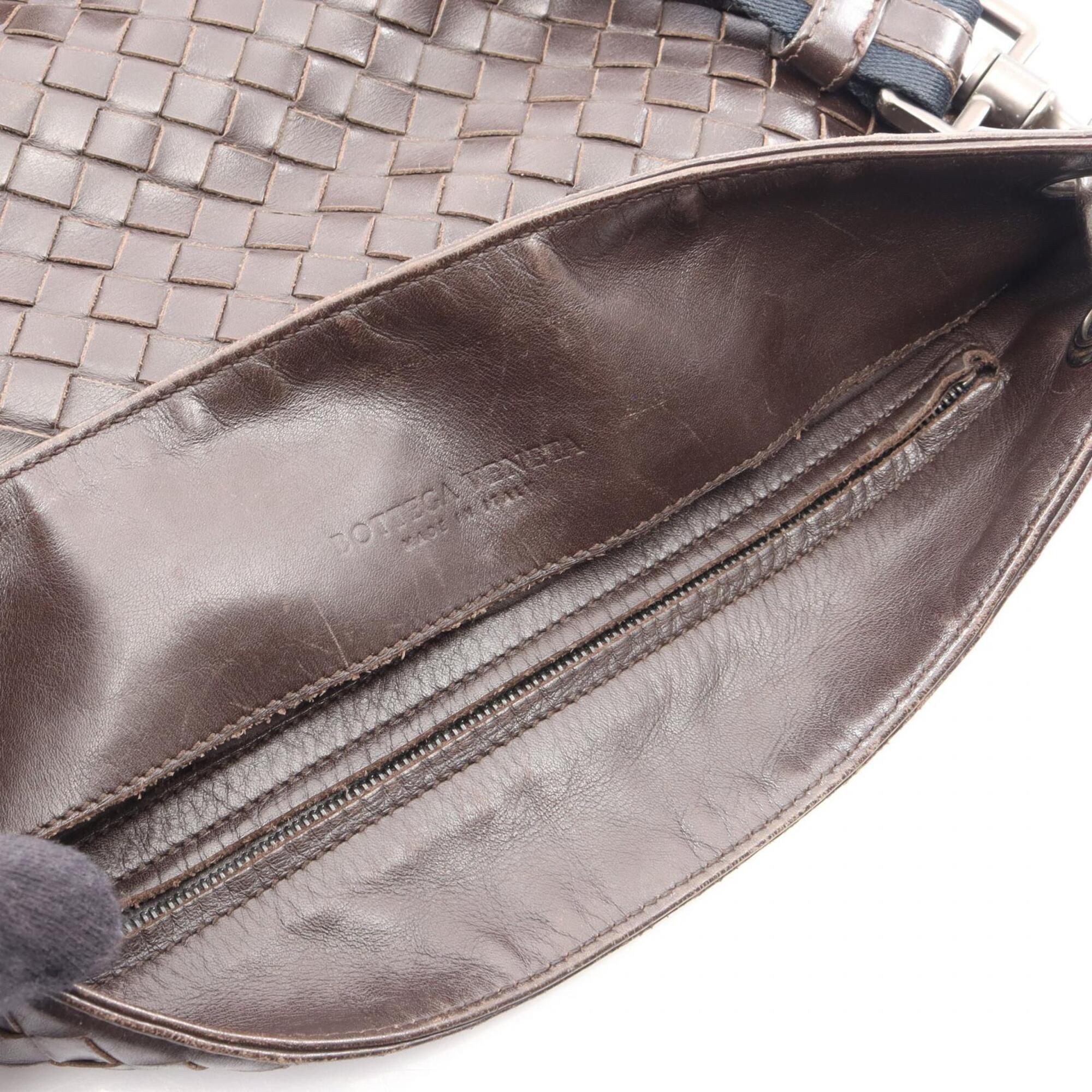 Bottega Veneta Brown Leather Handbag Shoulder Bag (Pre-Owned)