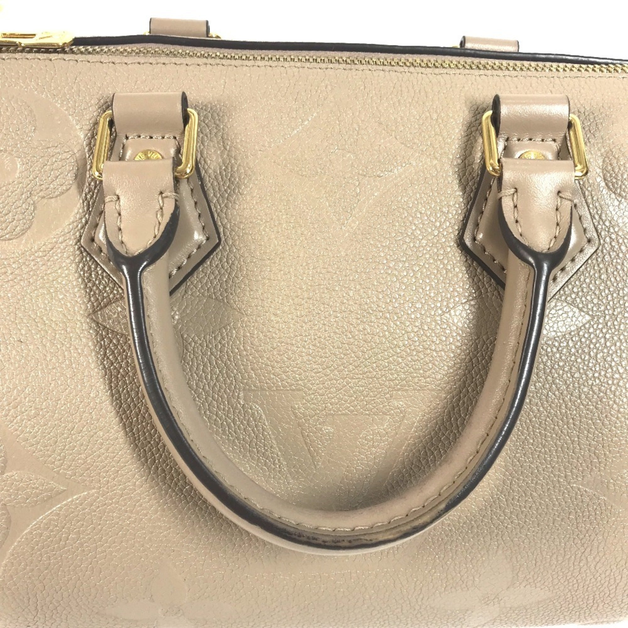 Louis Vuitton Beige Tourterelle Monogram Empreinte Boston Bag Handbag Shoulder Bag (Pre-Owned)