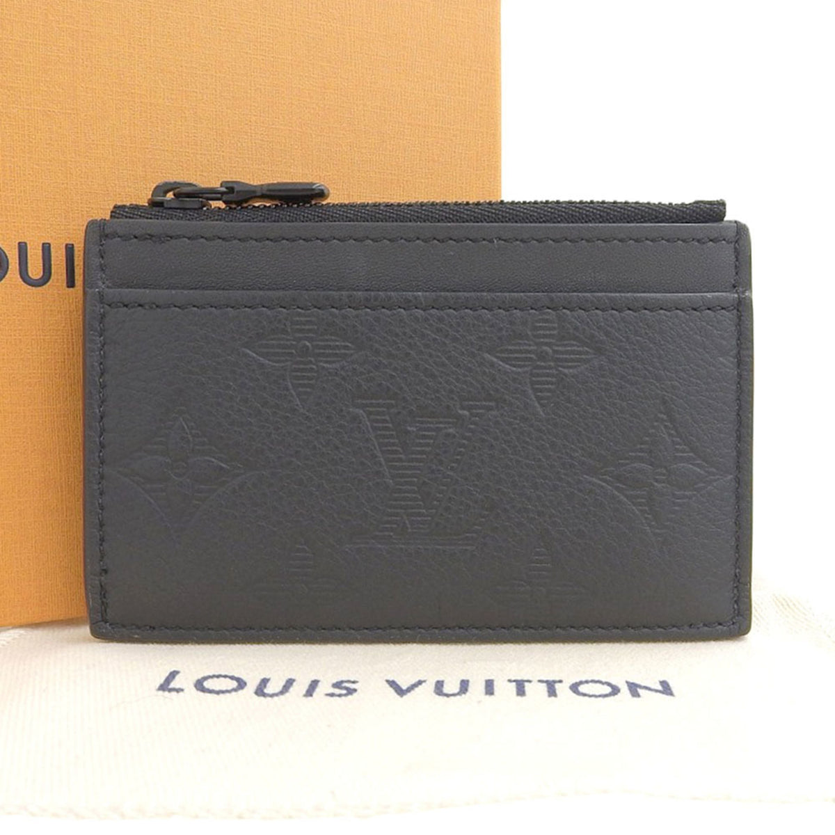 Louis Vuitton Black Noir Monogram Shadow Coin Purse/Coin Case (Pre-Owned)