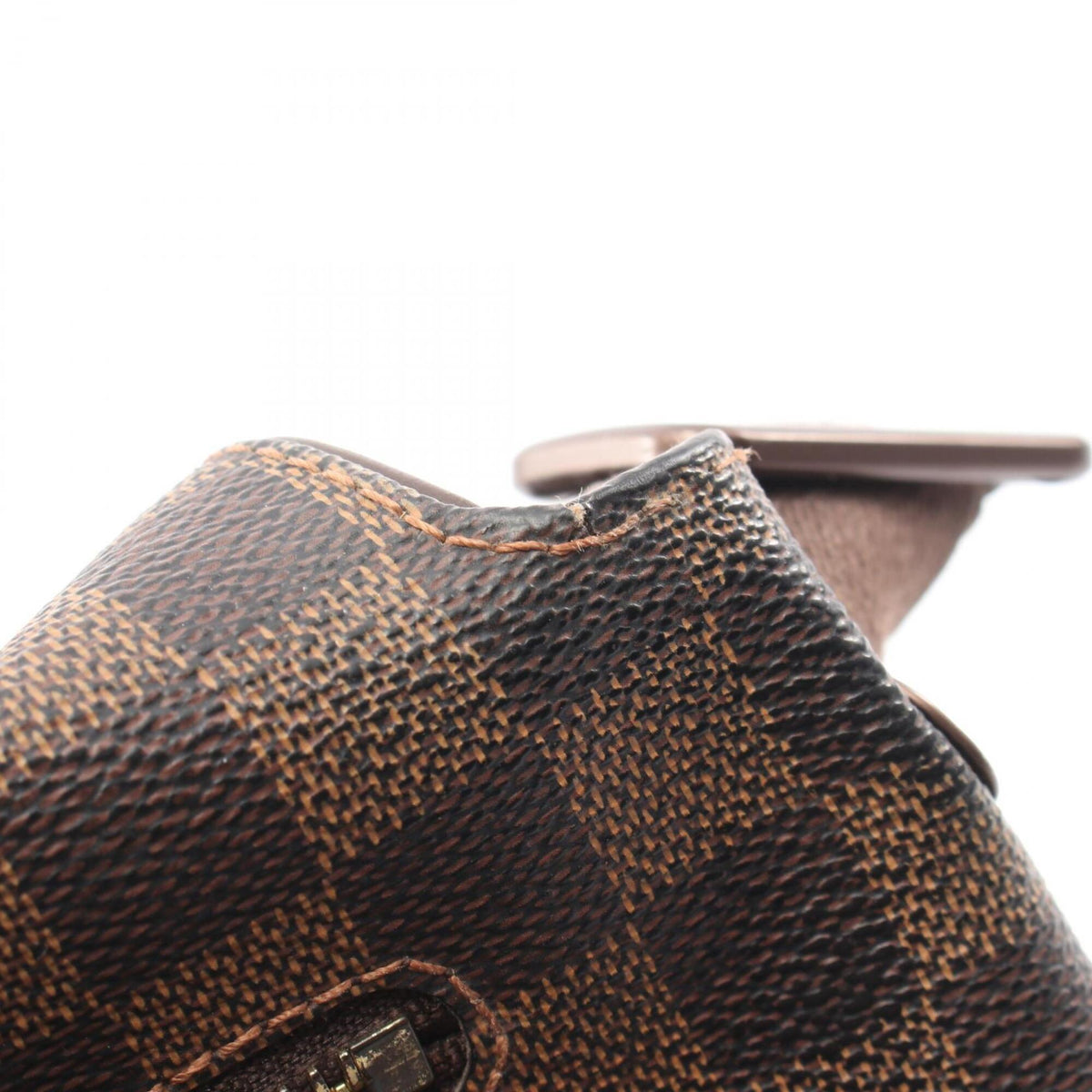 Louis Vuitton Brown Coated Canvas Pvc Damier Canvas Leather Handbag Shoulder Bag (Pre-Owned)