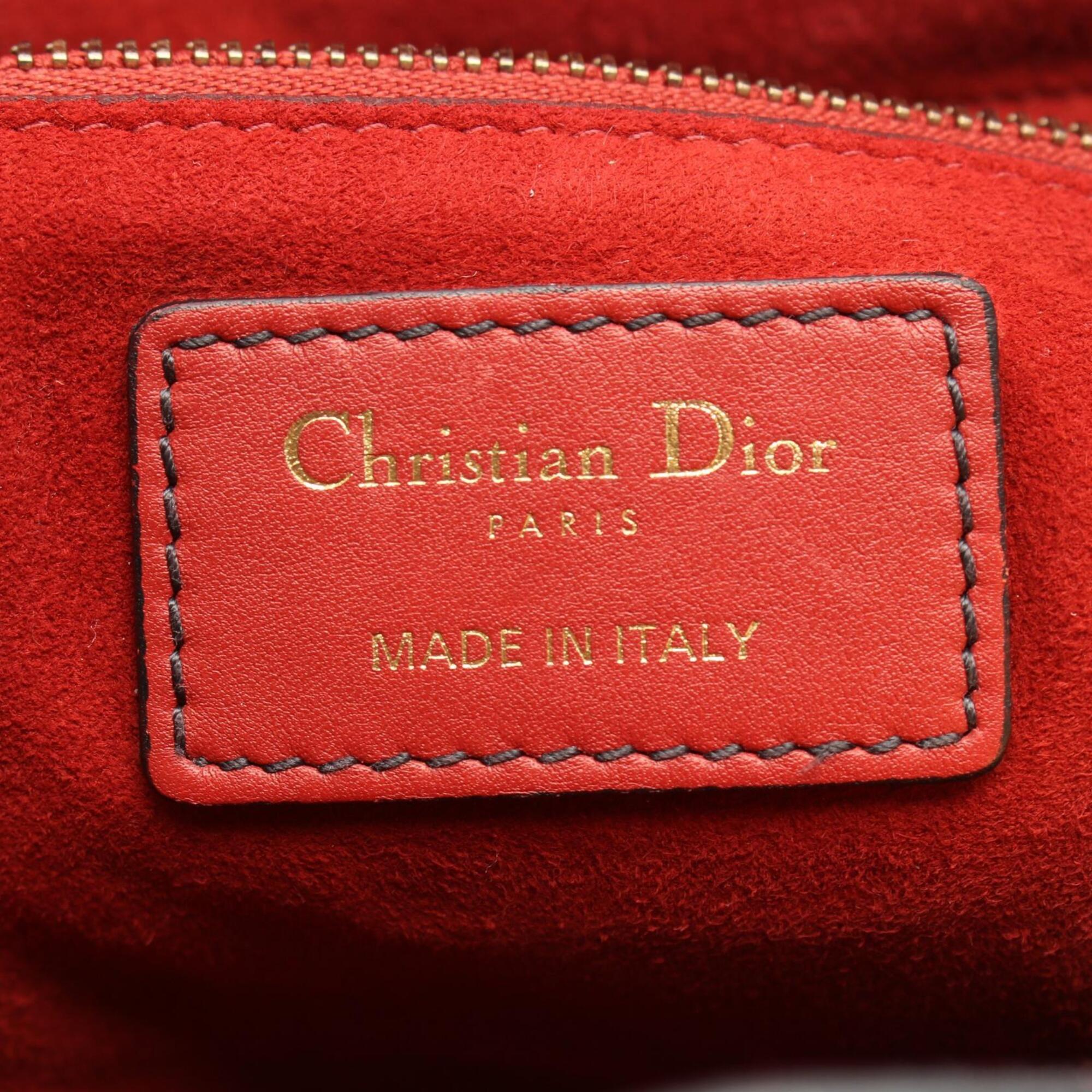 Christian Dior Bordeaux Leather Handbag (Pre-Owned)