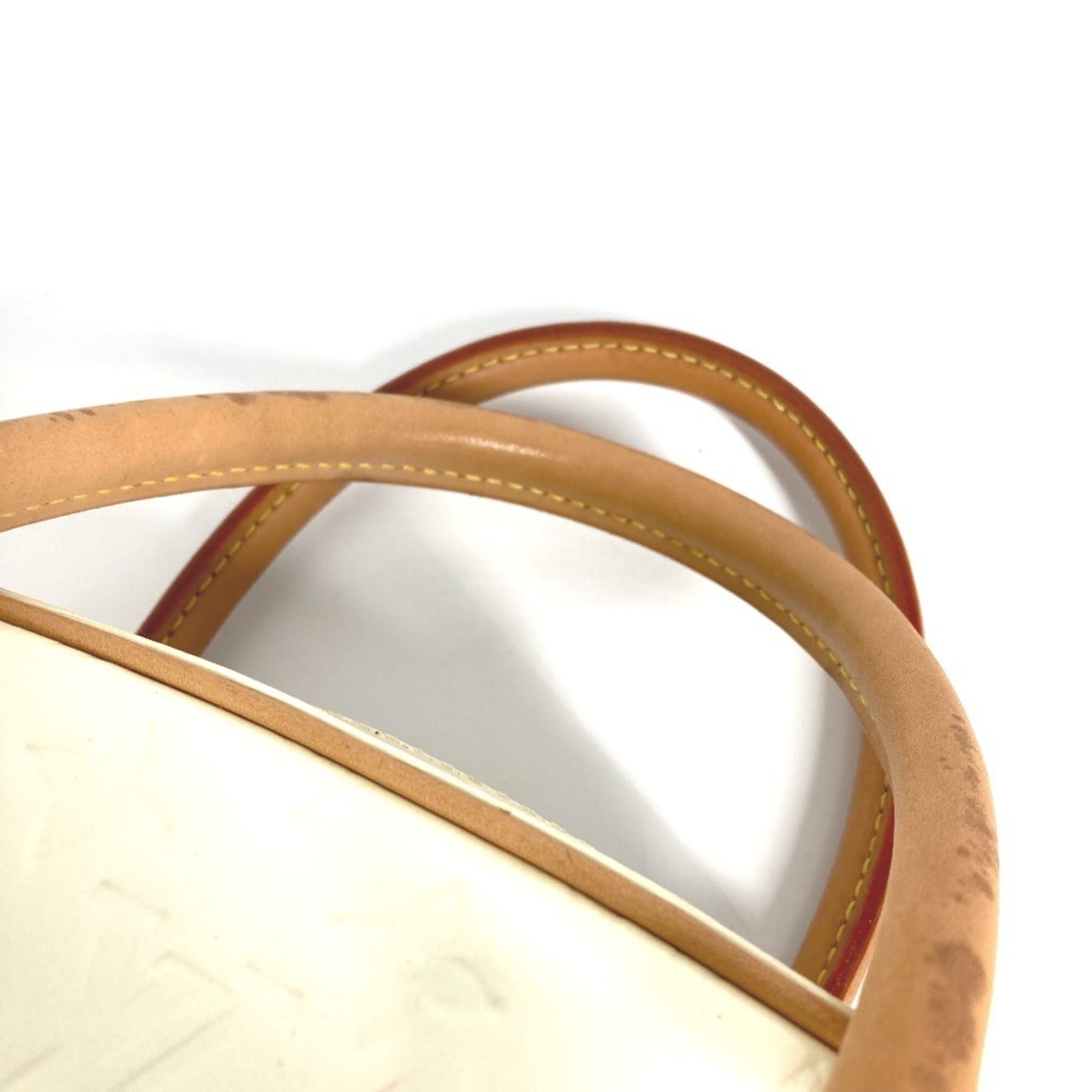 Louis Vuitton Pearl White Monogram Vernis Handbag Shoulder Bag Tote Bag (Pre-Owned)