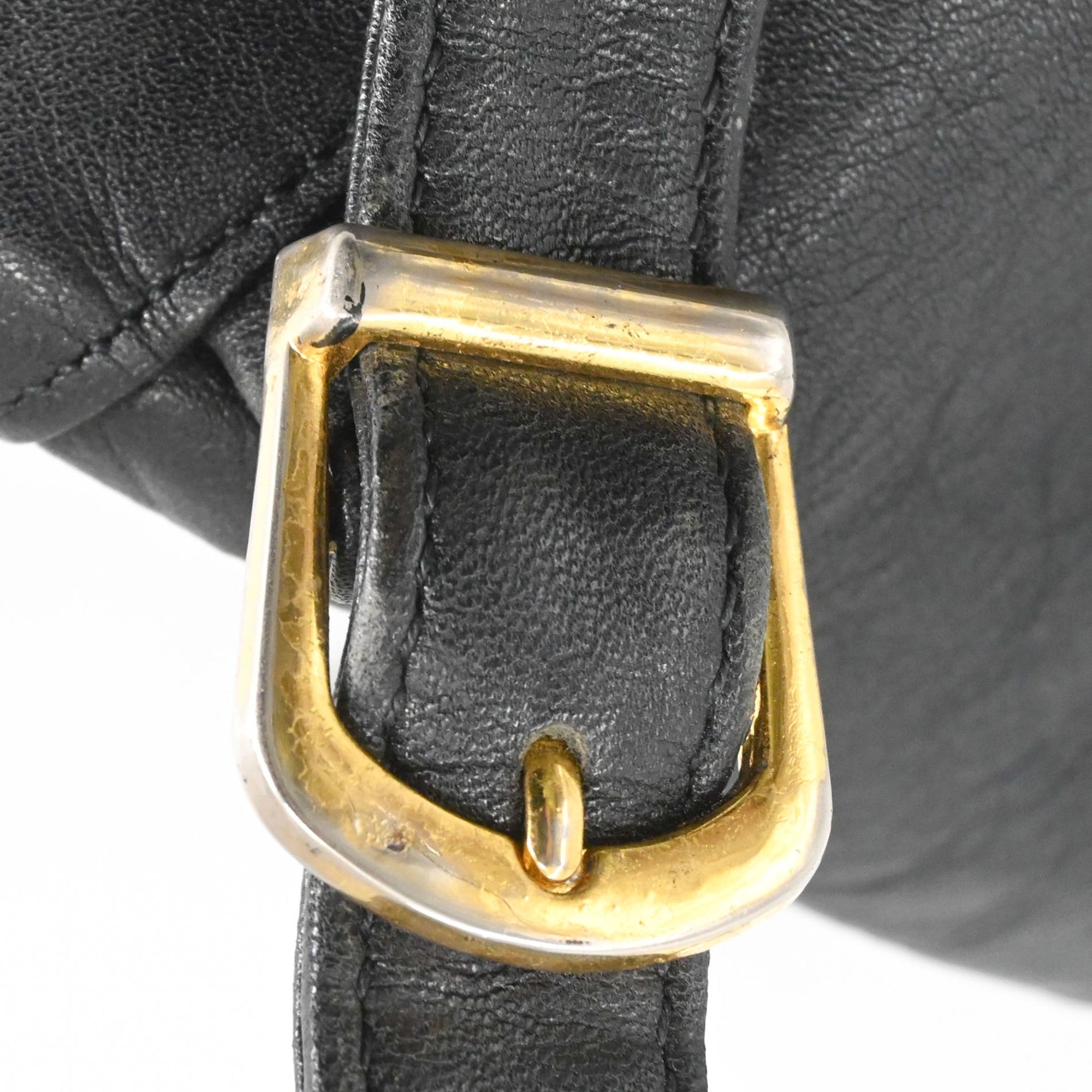 Versace Black Leather Backpack (Pre-Owned)