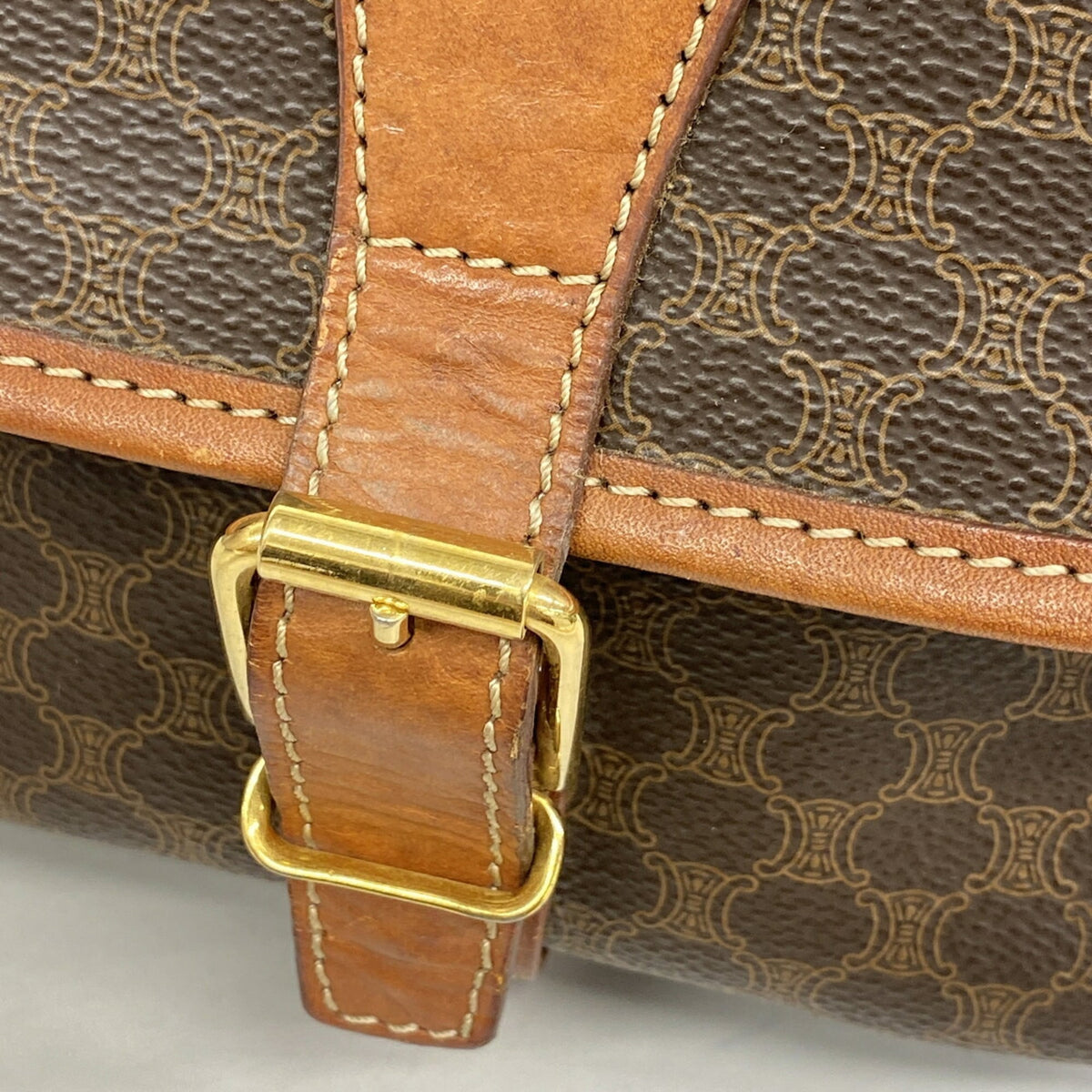 Celine Brown Pvc Shoulder Bag (Pre-Owned)
