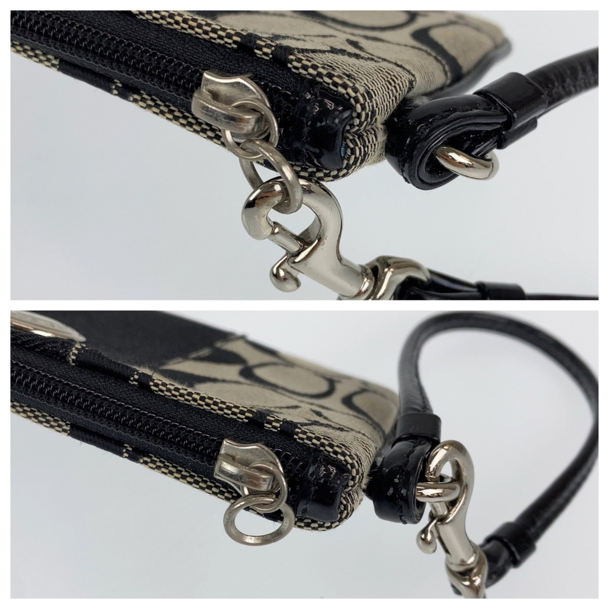 Coach Signature Black Canvas Pouch (Pre-Owned)