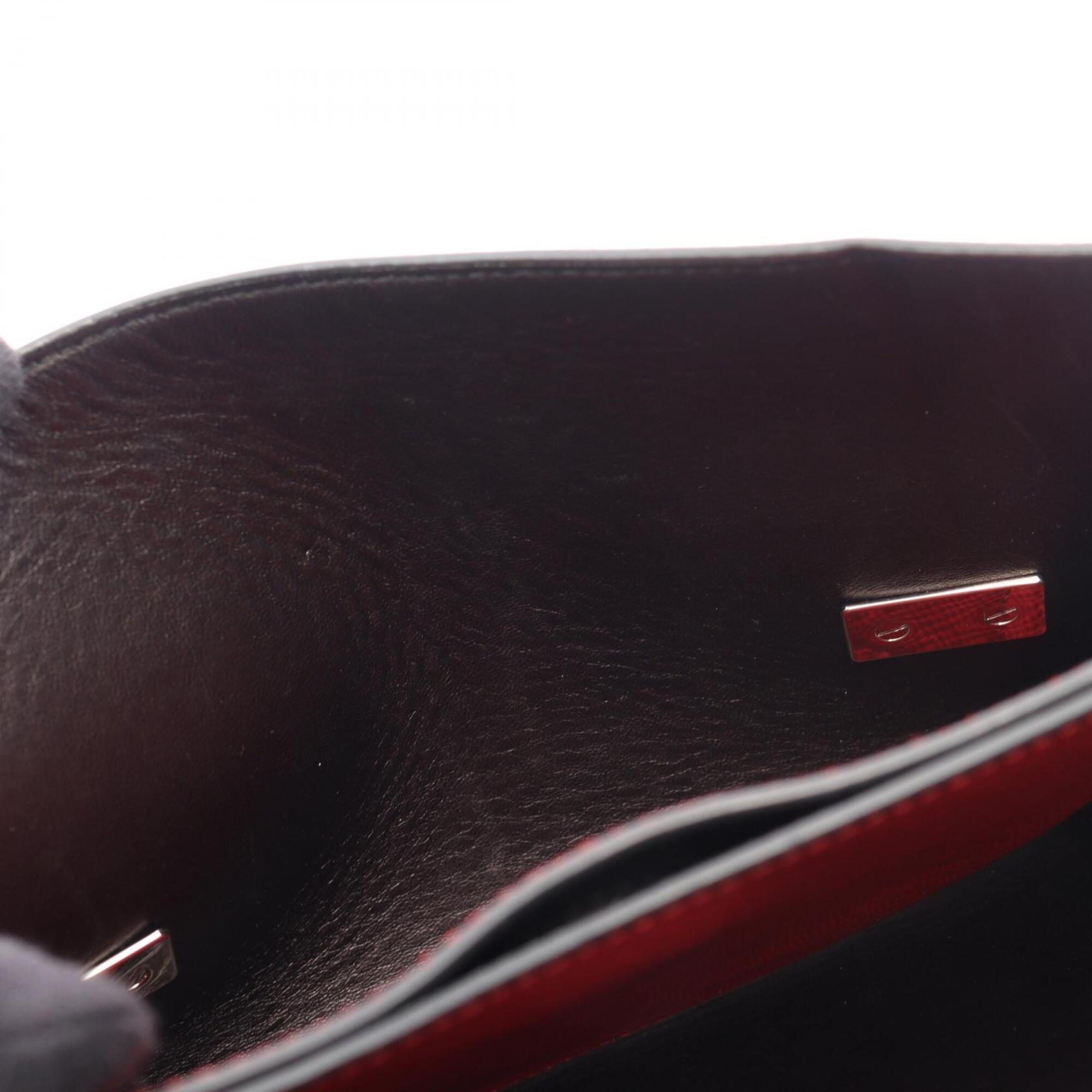 Prada Red Color Saffiano Triangle Handbag Shoulder Bag (Pre-Owned)