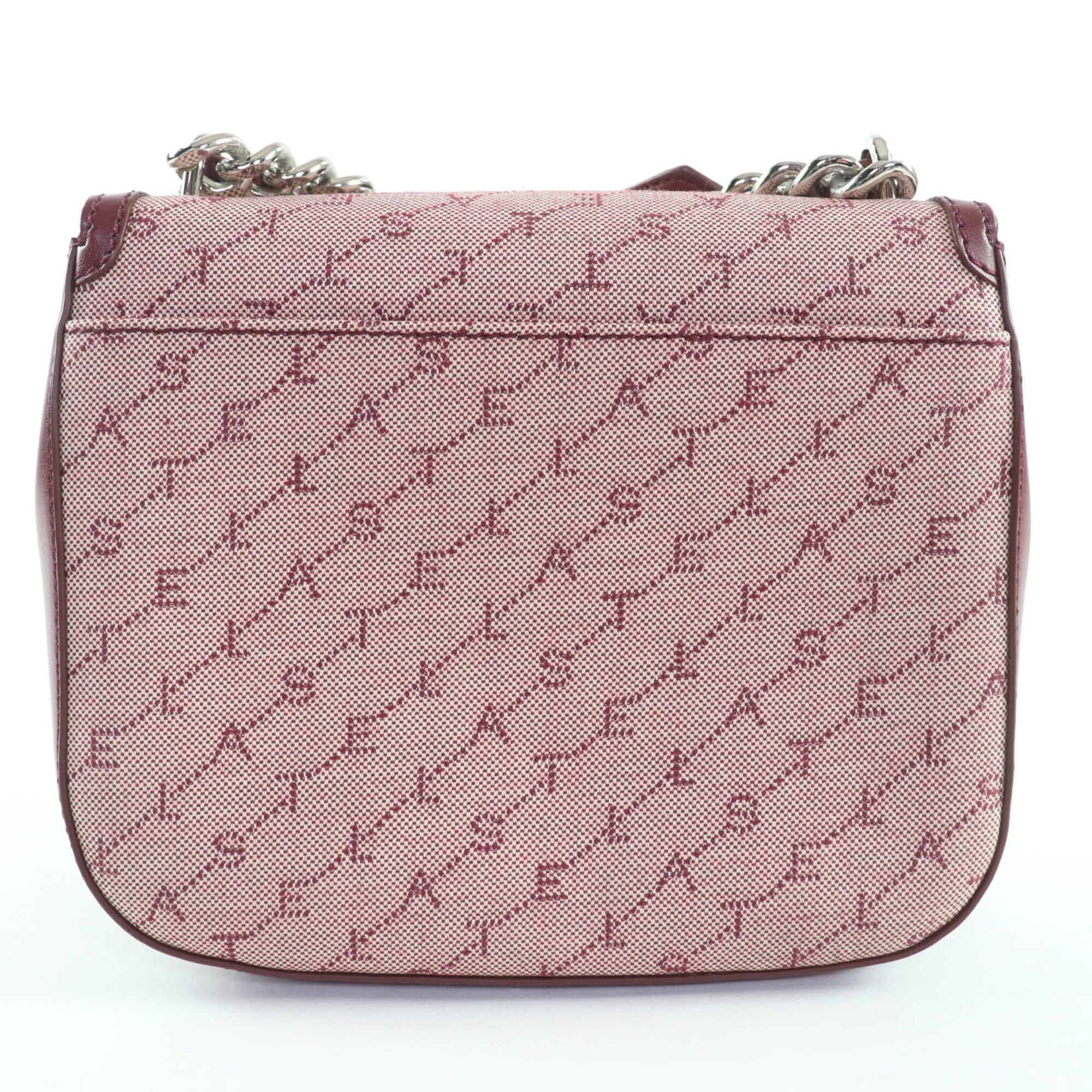 Stella Mccartney Bordeaux Canvas Leather Shoulder Bag (Pre-Owned)