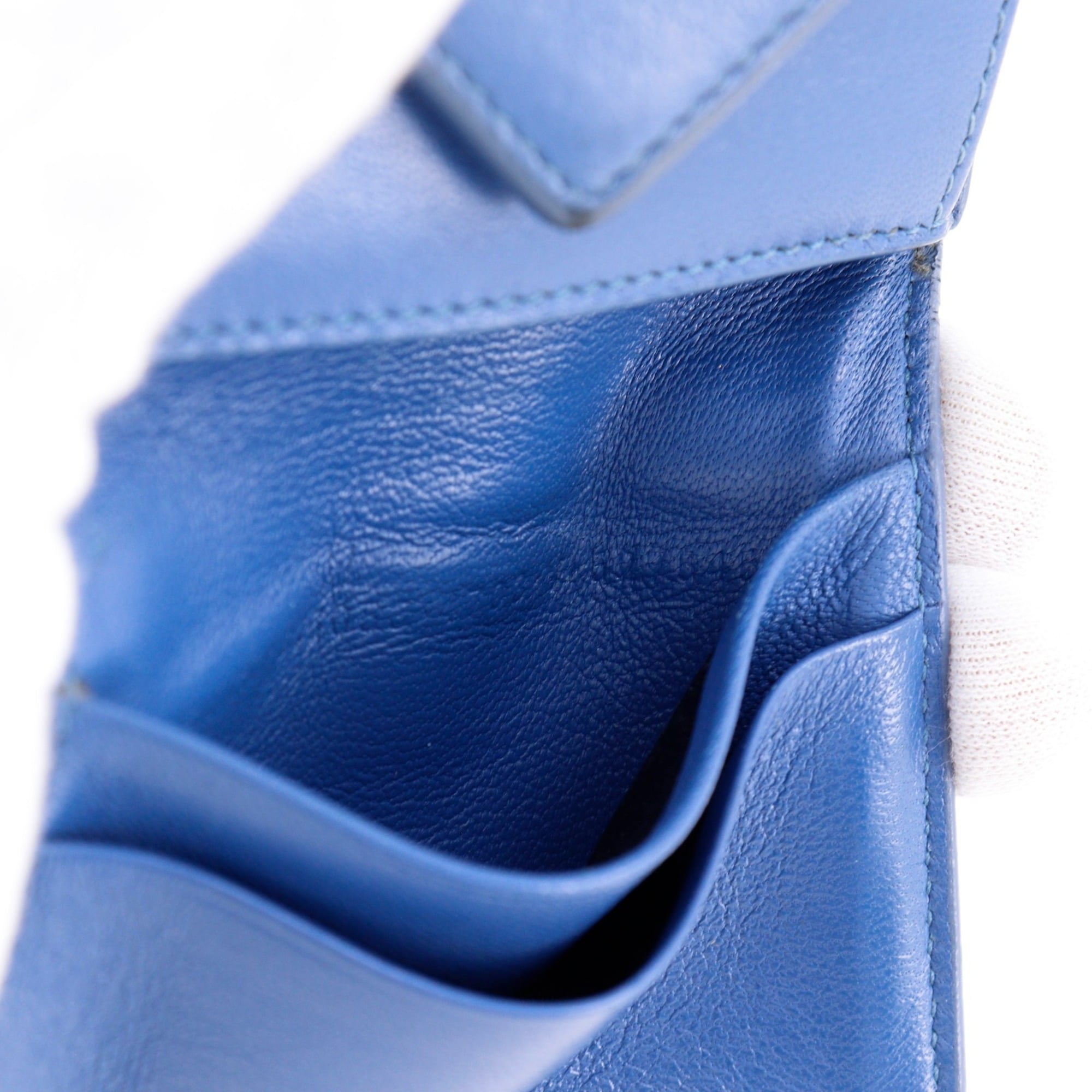 Balenciaga Blue Leather Wallet (Bi-Fold) (Pre-Owned)