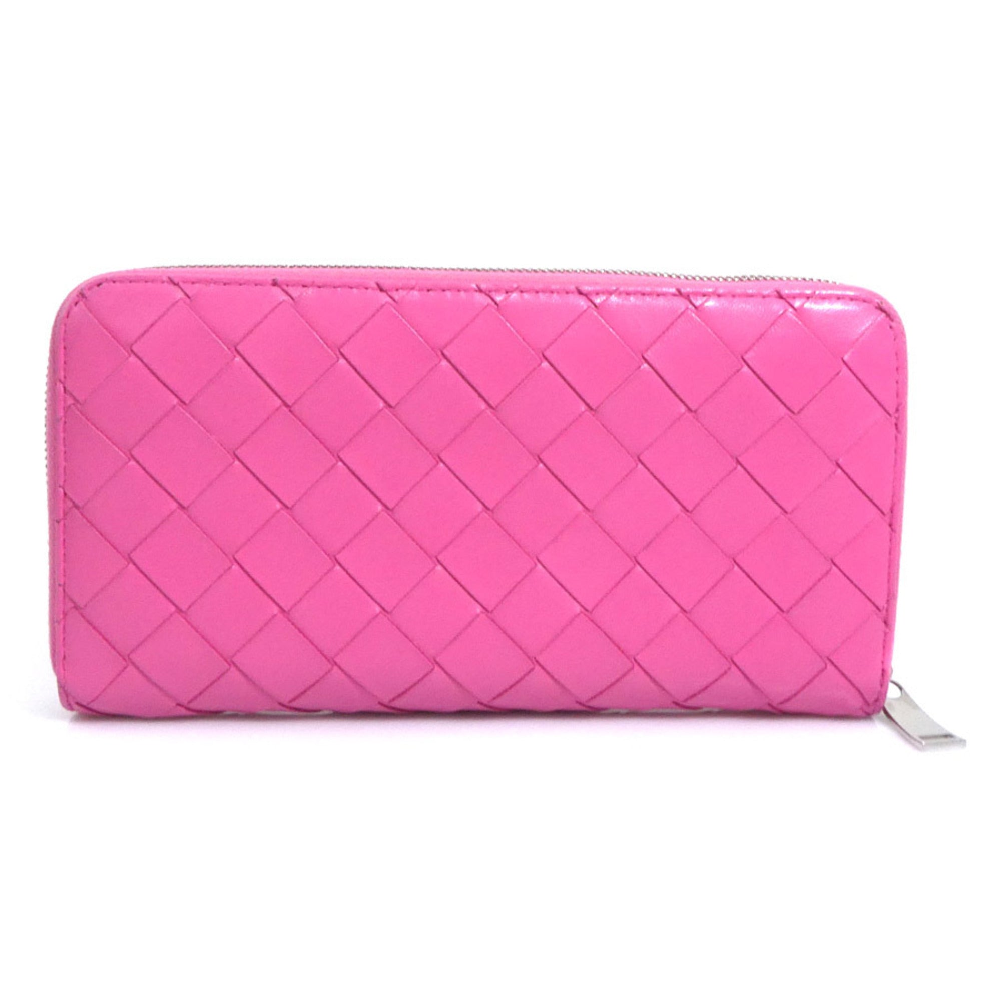 Bottega Veneta Pink Leather Long Wallet (Bi-Fold) (Pre-Owned)