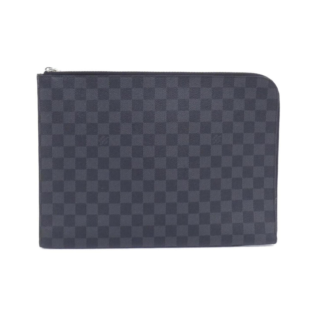 Louis Vuitton Graphite Coated Canvas Clutch Bag Pochette (Pre-Owned)