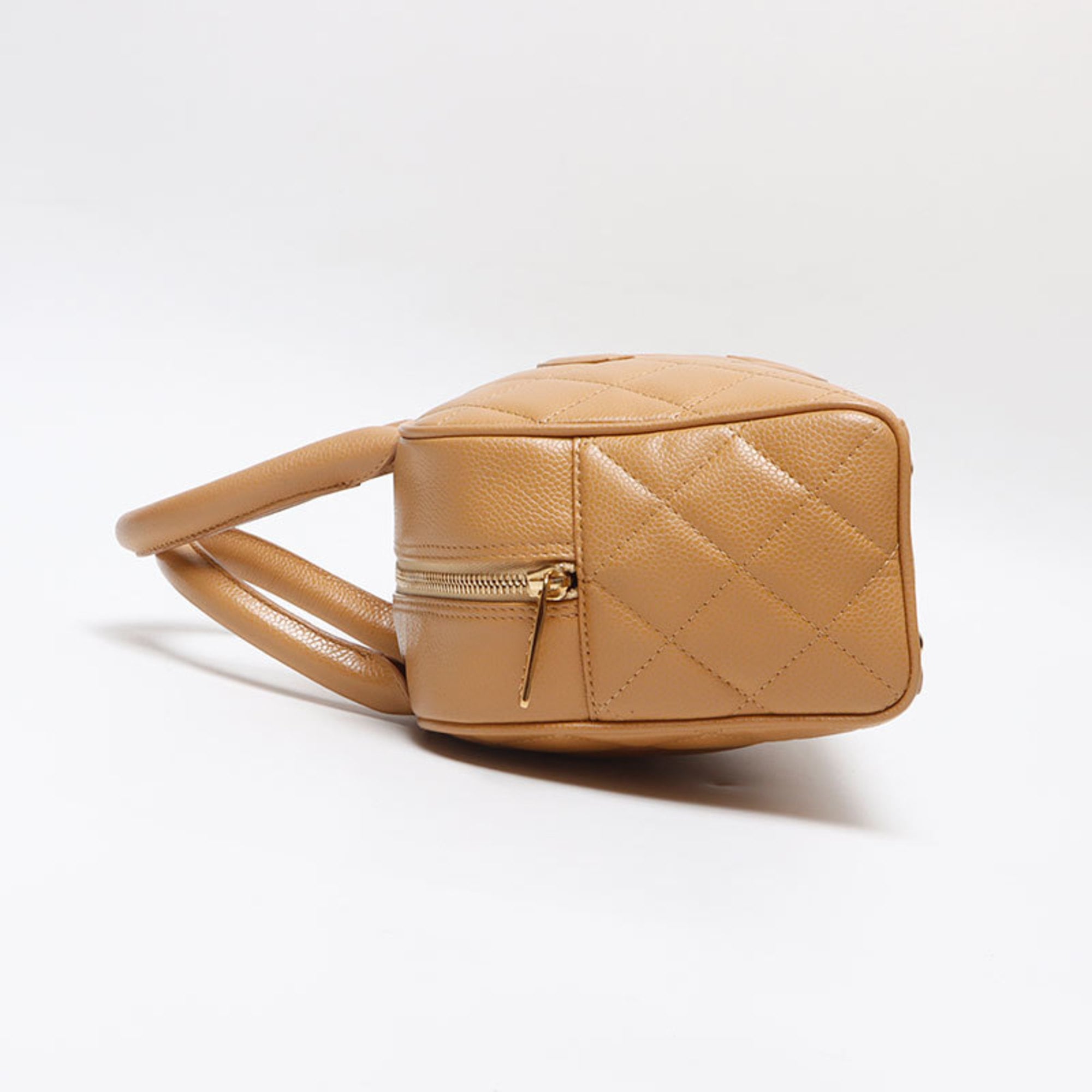 Chanel Brown Grained Calfskin Boston Bag (Pre-Owned)