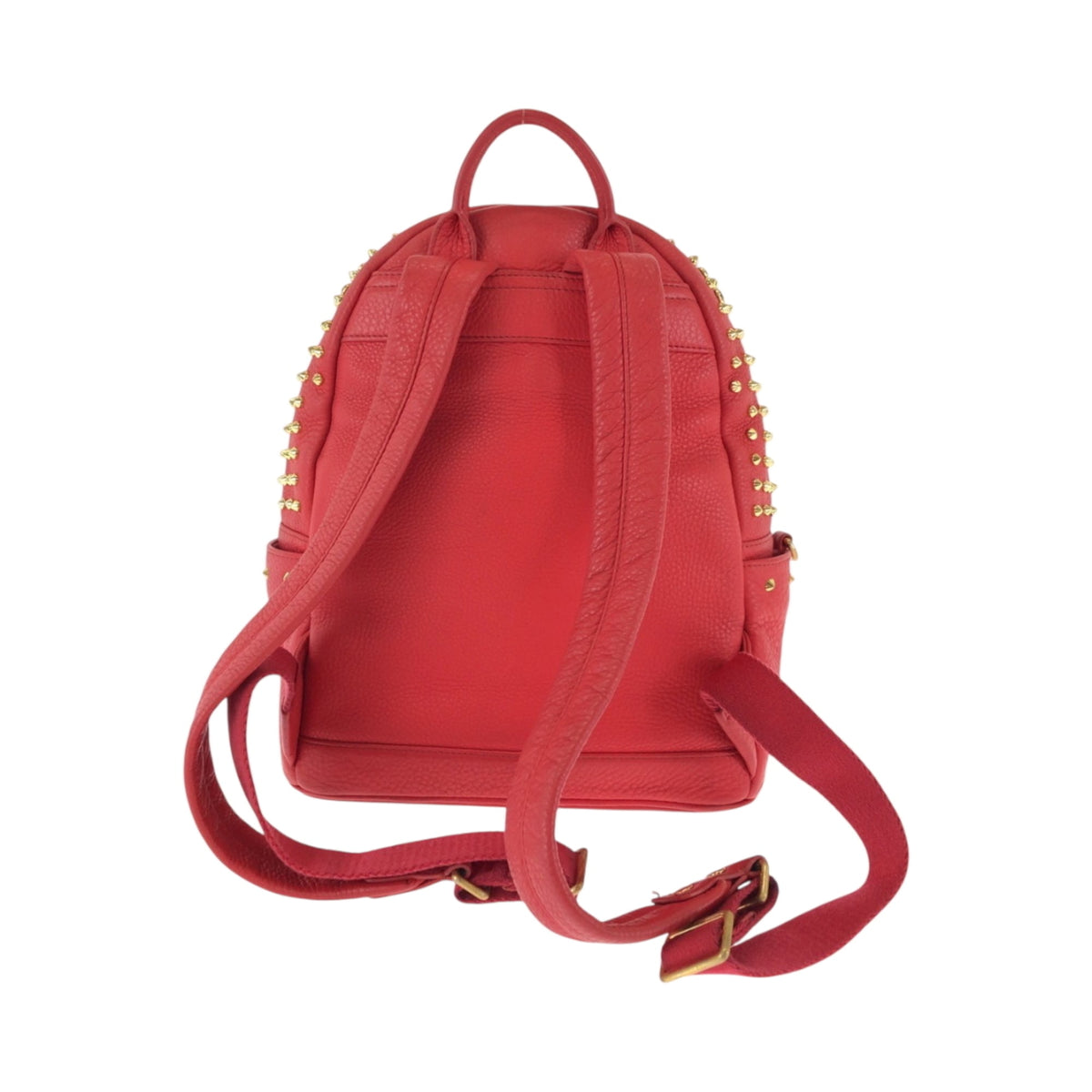 Mcm Red Color Leather Backpack (Pre-Owned)
