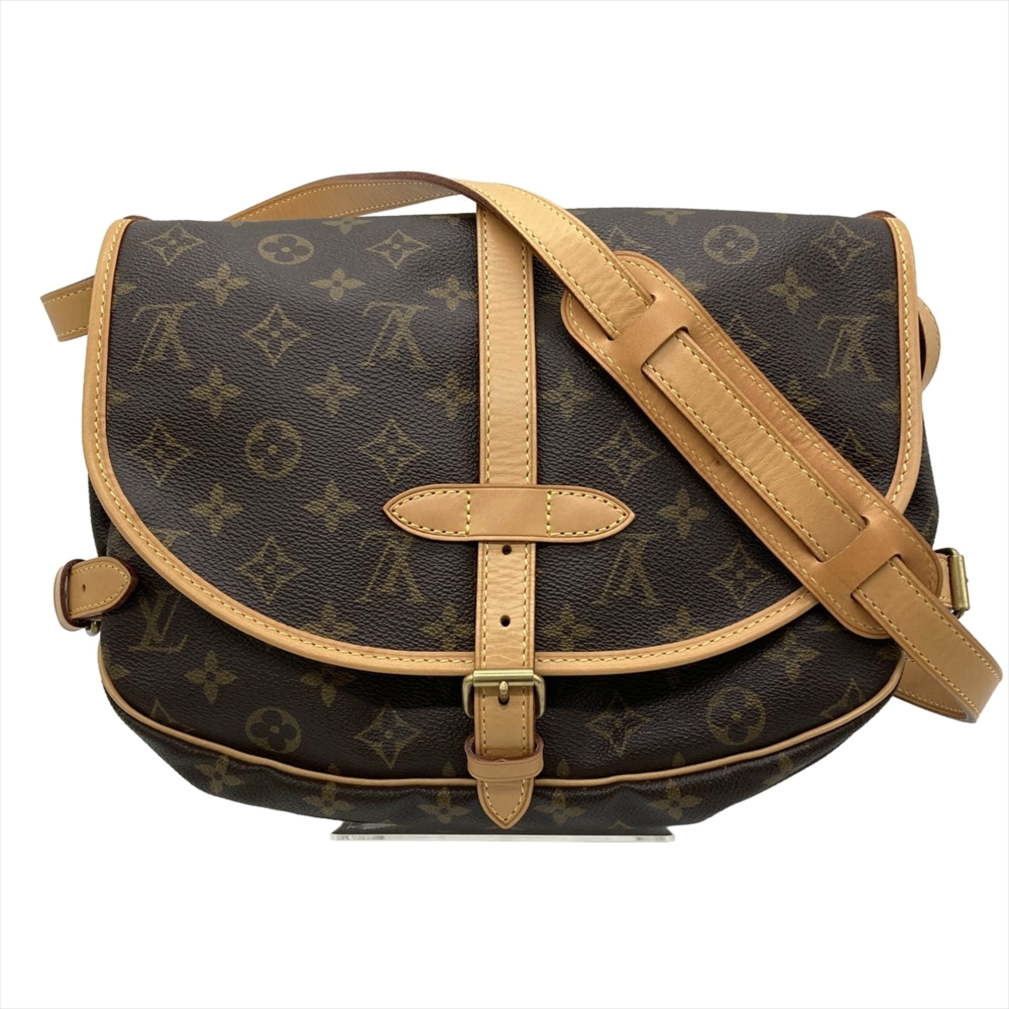 Louis Vuitton Brown Monogram Canvas Shoulder Bag (Pre-Owned)