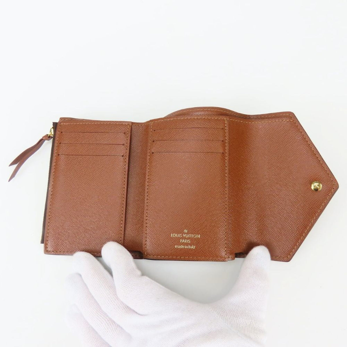Louis Vuitton Brown Monogram Wallet (Tri-Fold) (Pre-Owned)